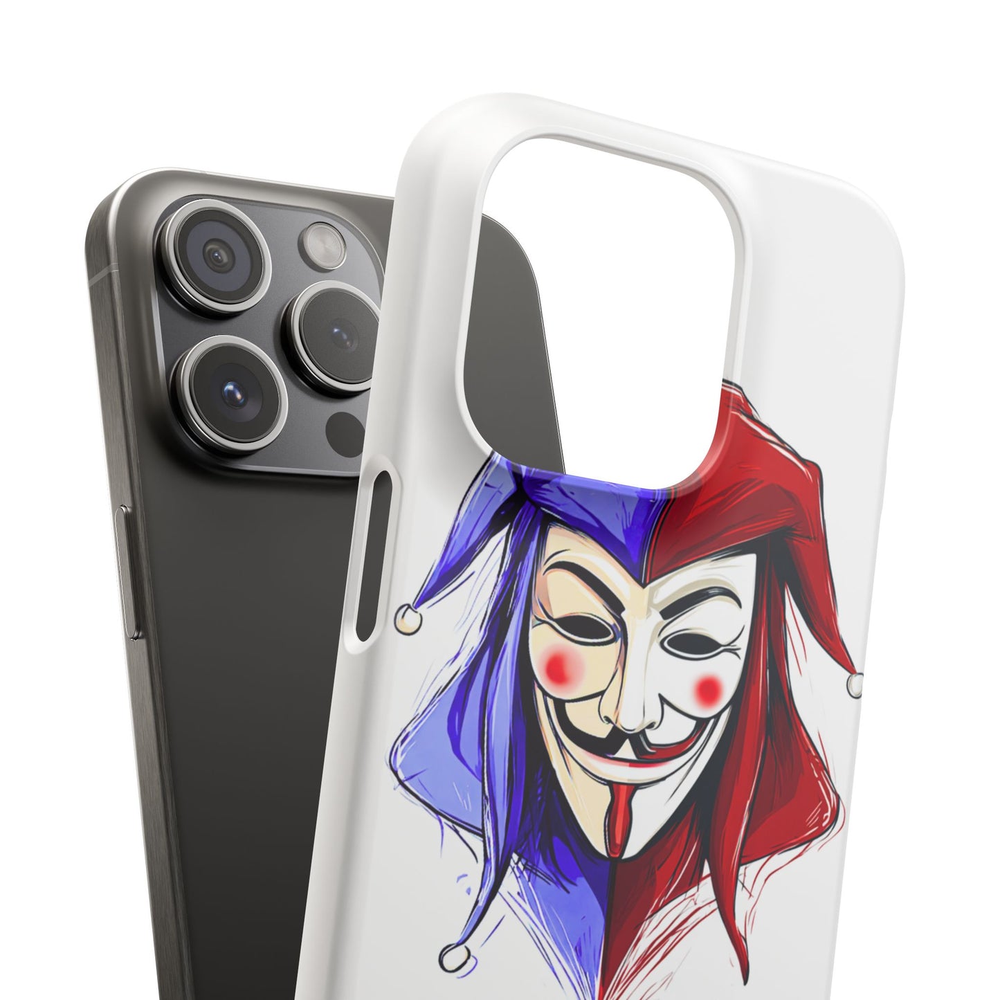 Joker & Anonimous Reunited Guy Fawkes Art Snap Case and Protective Phone Cover For iPhone and Samsung