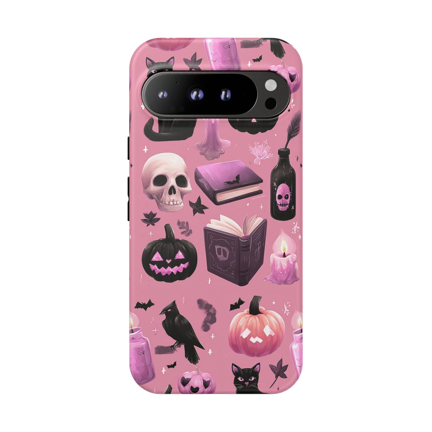 Spooky Phone Case - Halloween Design, Cute Costume Accessory, Fall Decor, Gift for Cat Lovers, Witchy Vibes, Trick or Treat