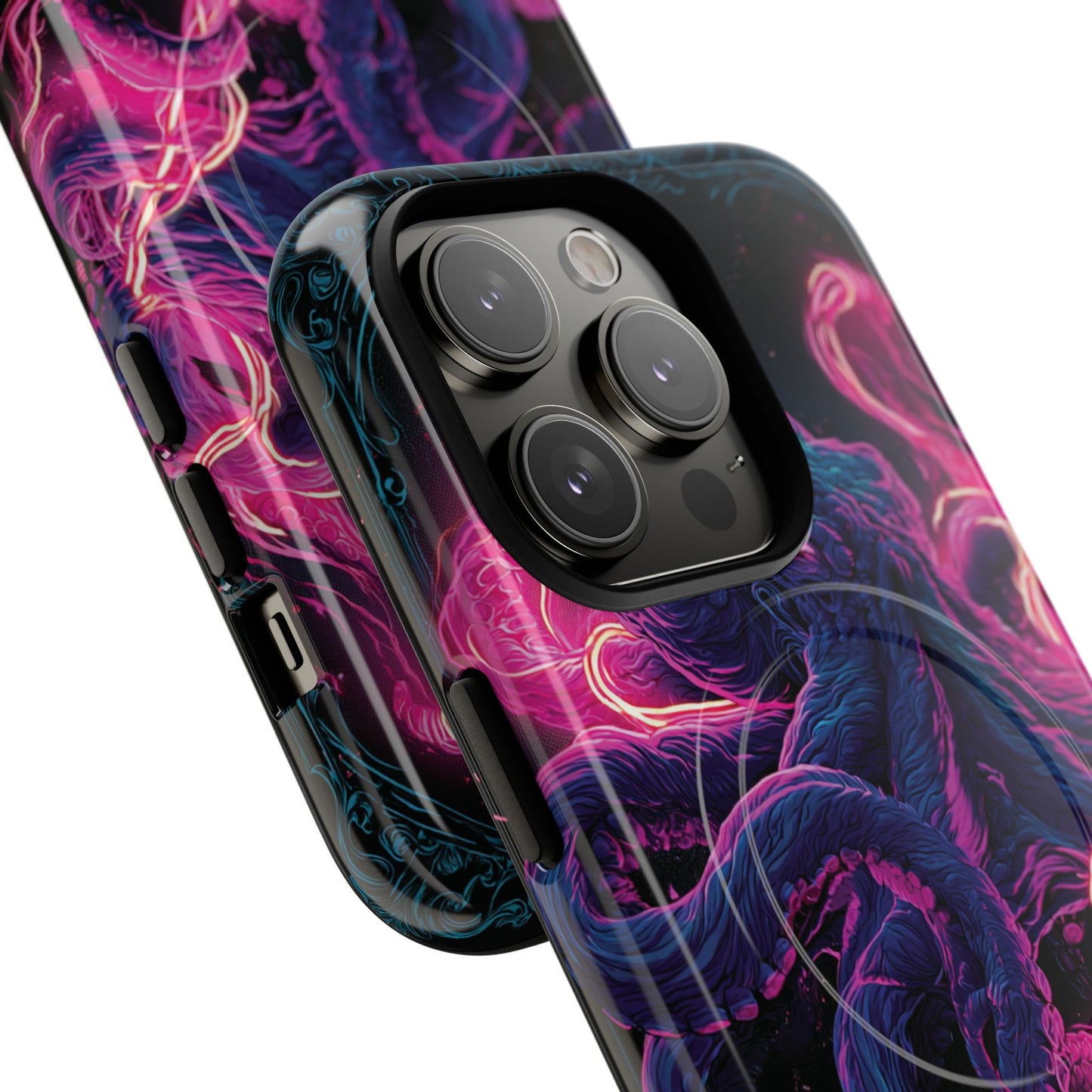 Neon Octopus Phone Case — Tough Magnetic Protective Cover