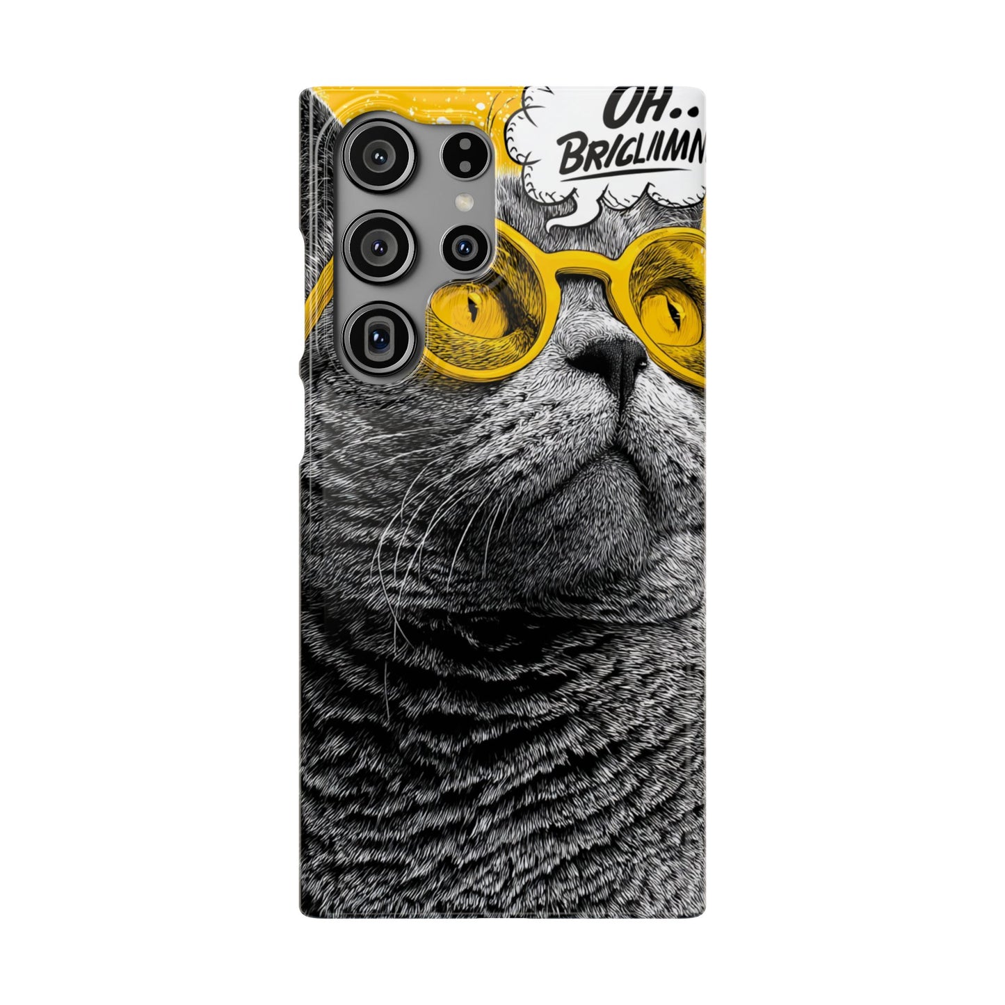 Playful Cat Snap Case - Quirky Phone Cover for Cat Lovers, Gift for Pet Enthusiasts, Funny Accessory for Any Occasion