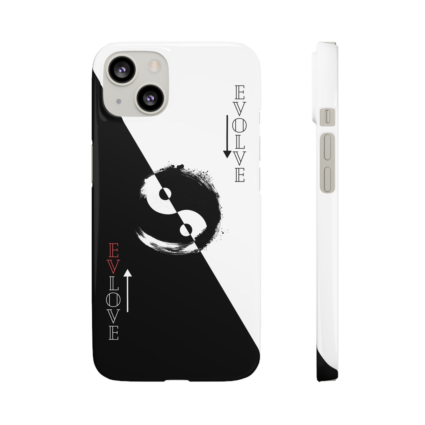 Yin Yang Evolve Black and White Snap Case Cover for iPhone and Samsung