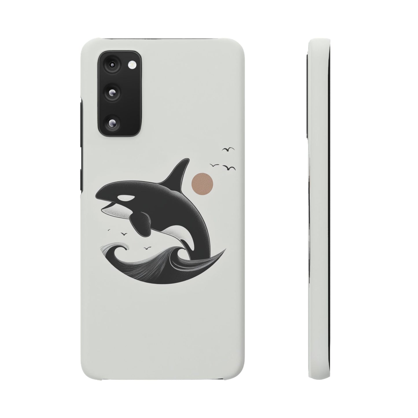 Whale Splash Phone Case | Ocean Lover Gift, Marine Art, Snap Cases, Cute Whale Design, Custom Phone Accessories