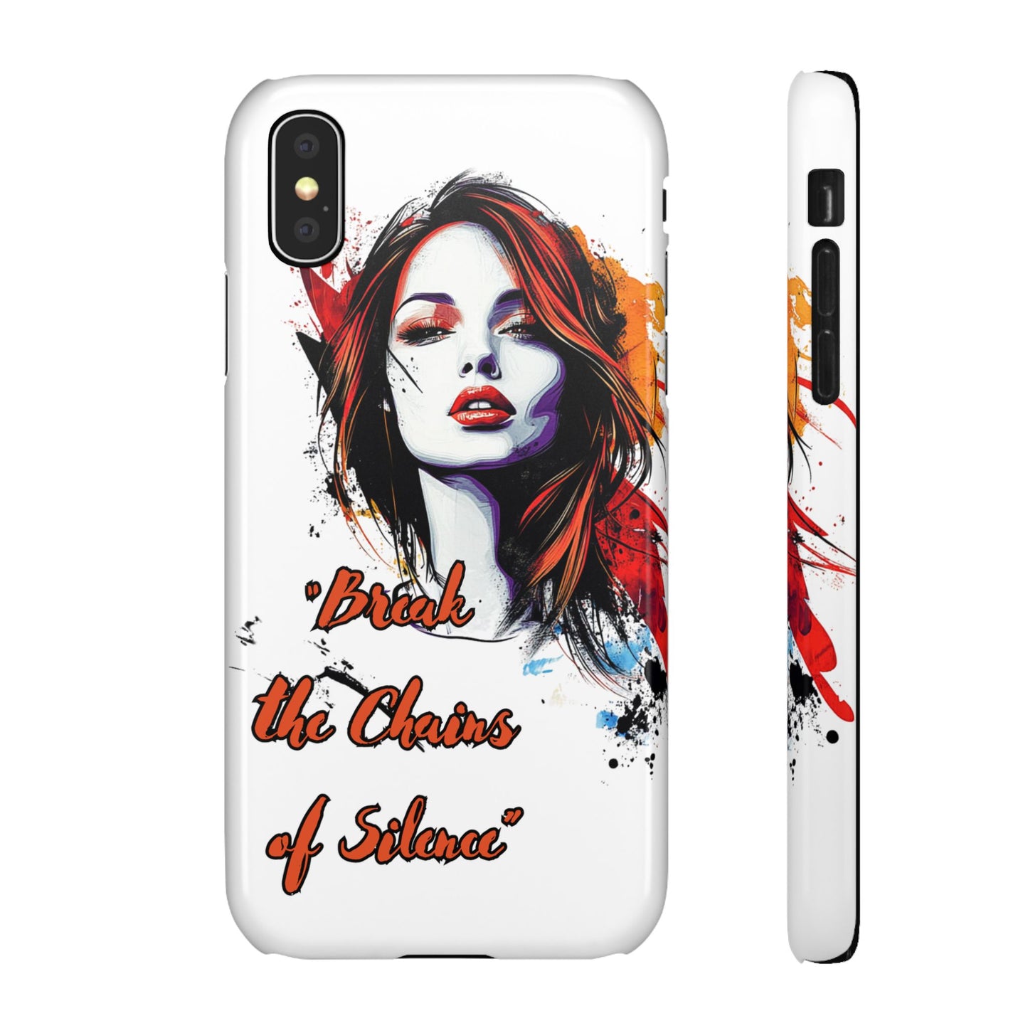 Empowering Art Snap Cases, Phone Cover, Break the Chains of Silence, Unique Gift, Inspirational Tech Accessories