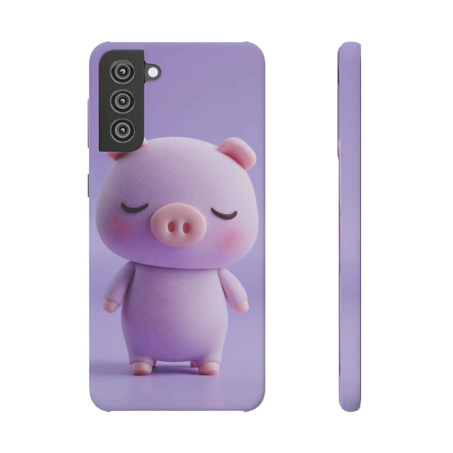 Cute Pig Snap Case for iPhone, Animal Lovers Phone Cover, Kawaii Aesthetic Accessory, Birthday Gift, Unique Phone Protection