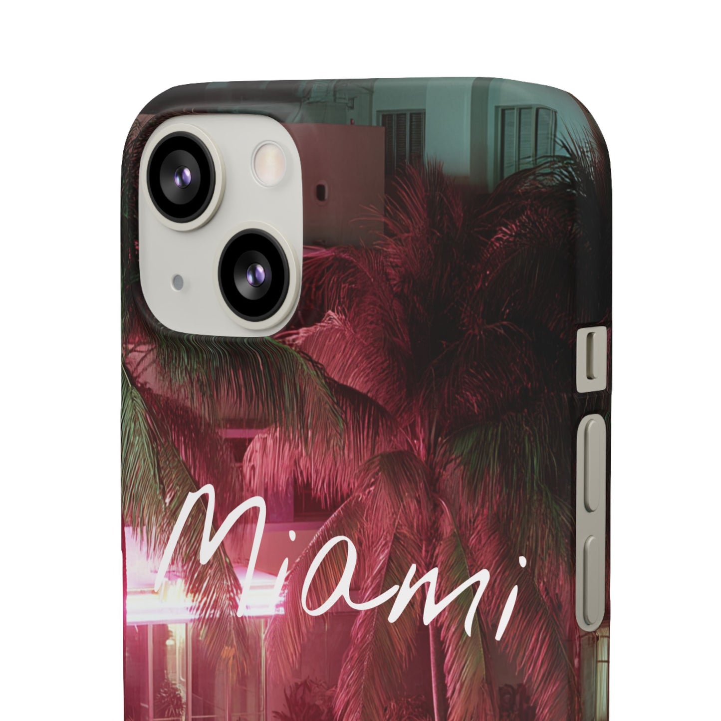 Miami Vibes Snap Case, Tropical Phone Cover, Summer Accessory, Gift for Travel Lovers, Neon Aesthetic, Beach-themed Tech