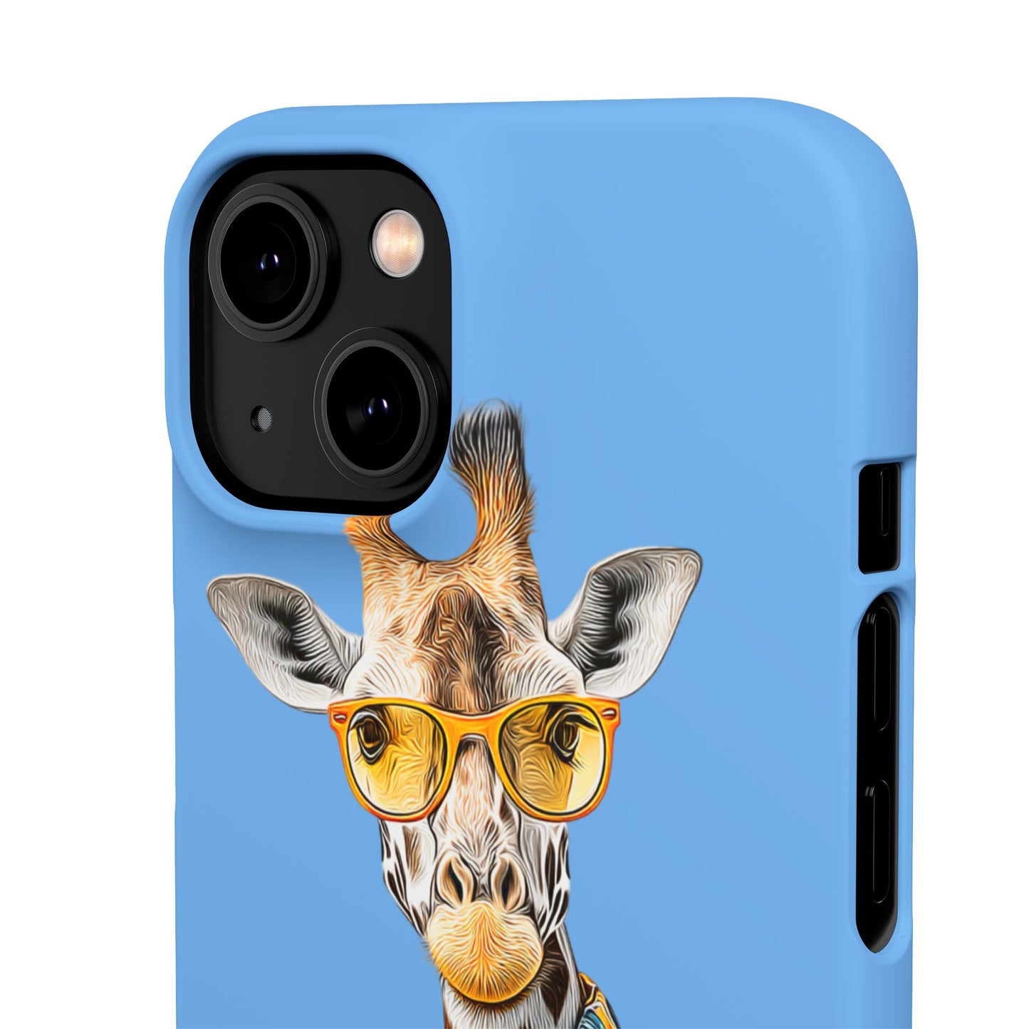 Giraffe Blue Snap Case Phone Cover for Animal Lover Iphone and Samsung models