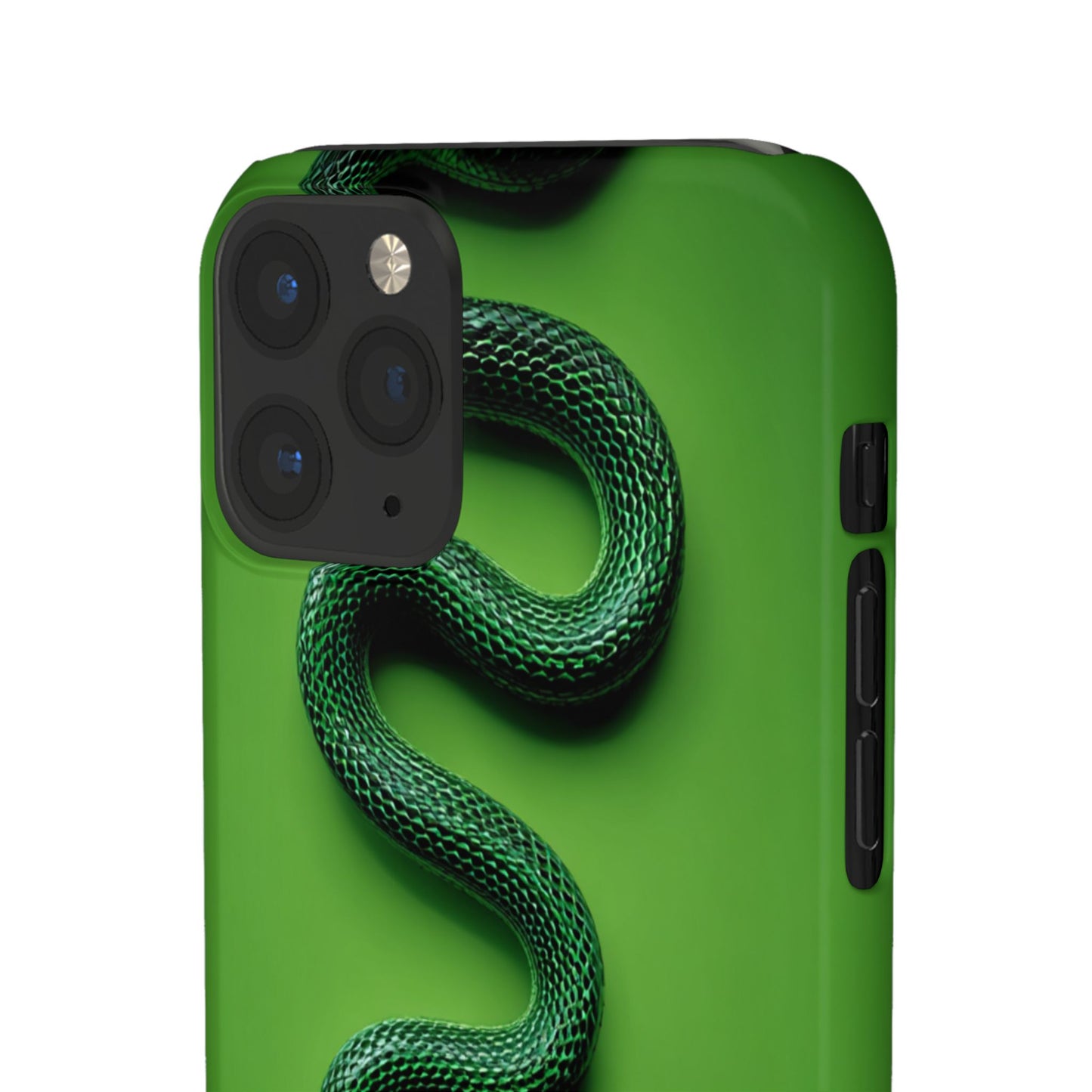 Green Snake Snap Case for iPhone, Stylish Phone Cover, Unique Gift, Trendy Accessory, Birthday, Nature Lover's Phone Case