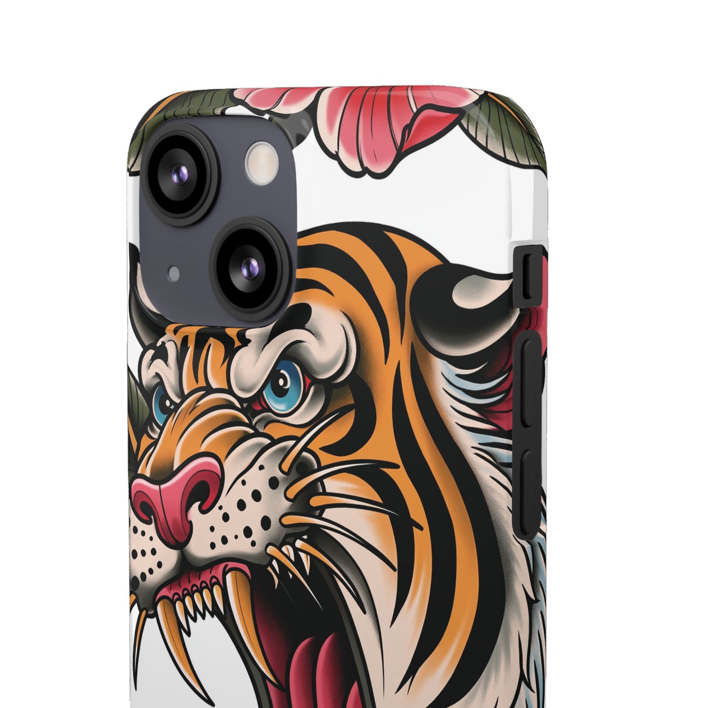 Tiger Floral Phone Case — Vintage Roaring Tiger Snap Case