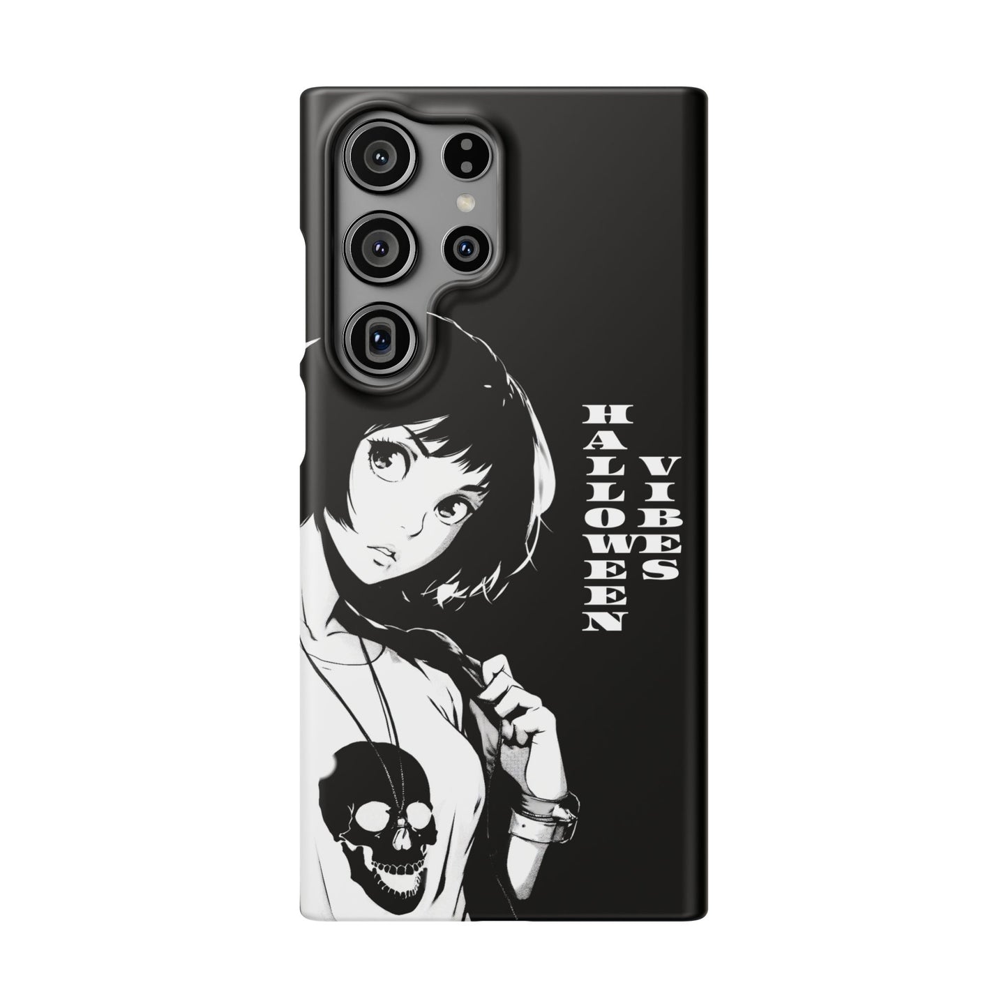 Halloween Vibes Snap Case Black and White Protective Phone Cover for iPhone and Samsung