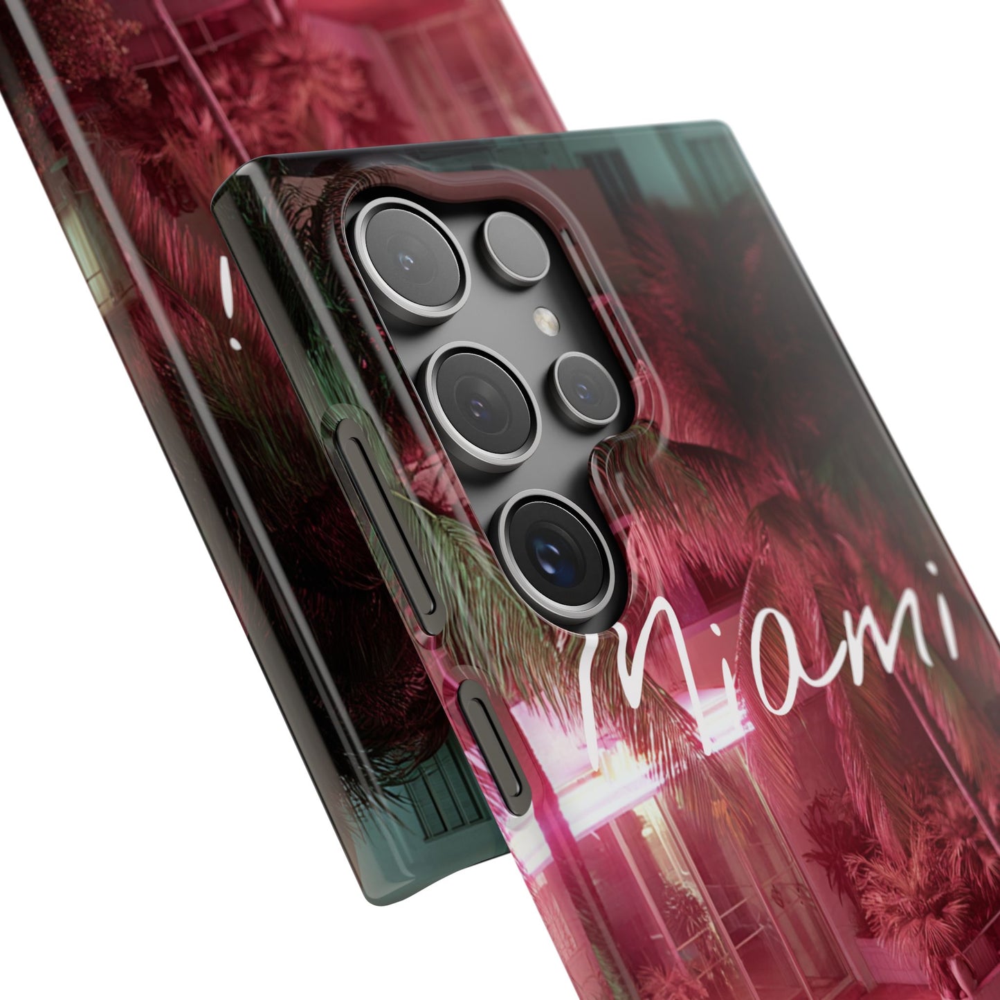 Miami Vibes Snap Case, Tropical Phone Cover, Summer Accessory, Gift for Travel Lovers, Neon Aesthetic, Beach-themed Tech