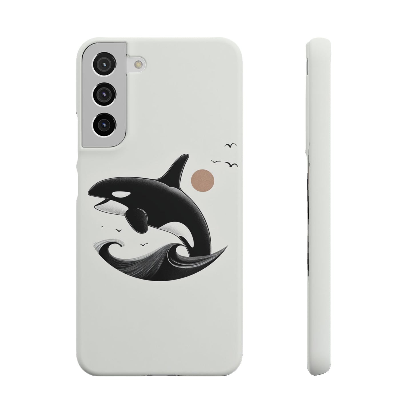 Whale Splash Phone Case | Ocean Lover Gift, Marine Art, Snap Cases, Cute Whale Design, Custom Phone Accessories