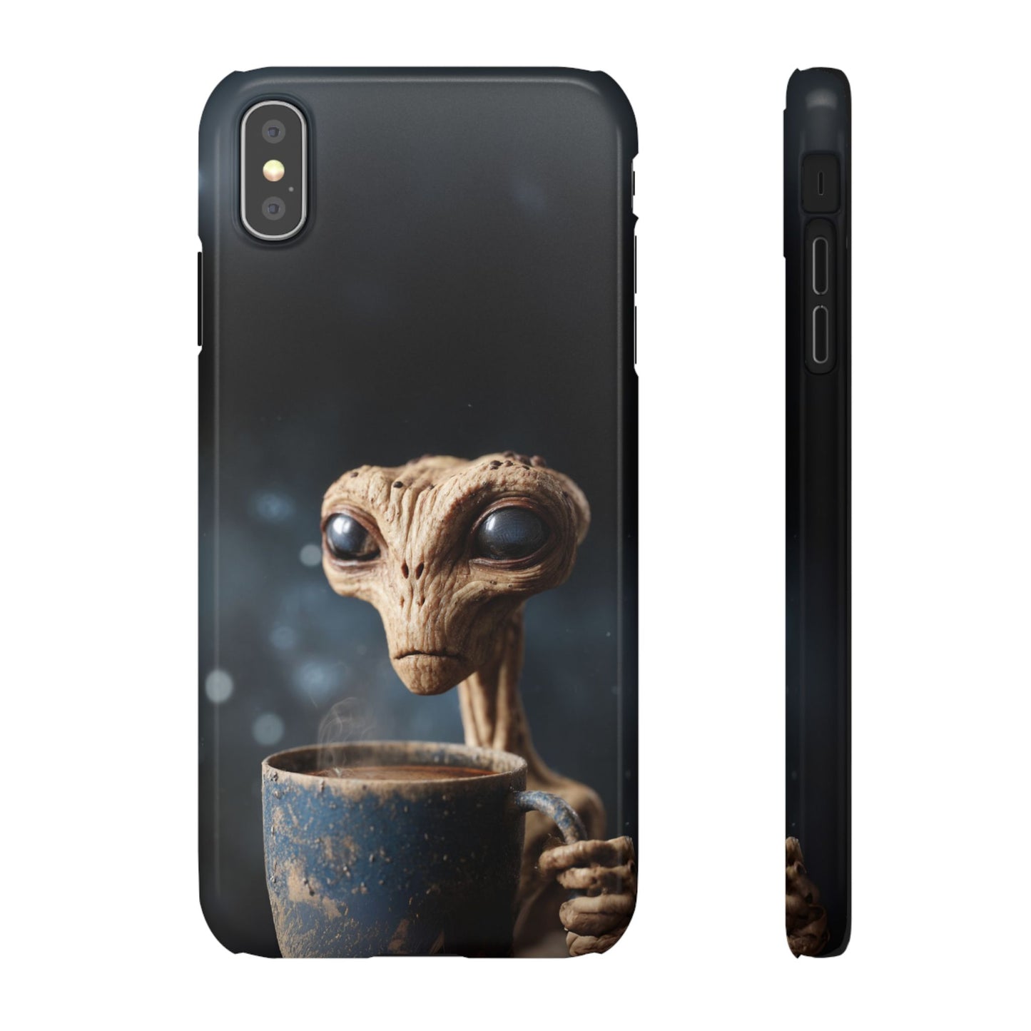 Alien Coffee Snap Case, Unique Phone Cover, Pop Culture Accessory, Gift for Sci-Fi Lovers, Customizable Phone Case
