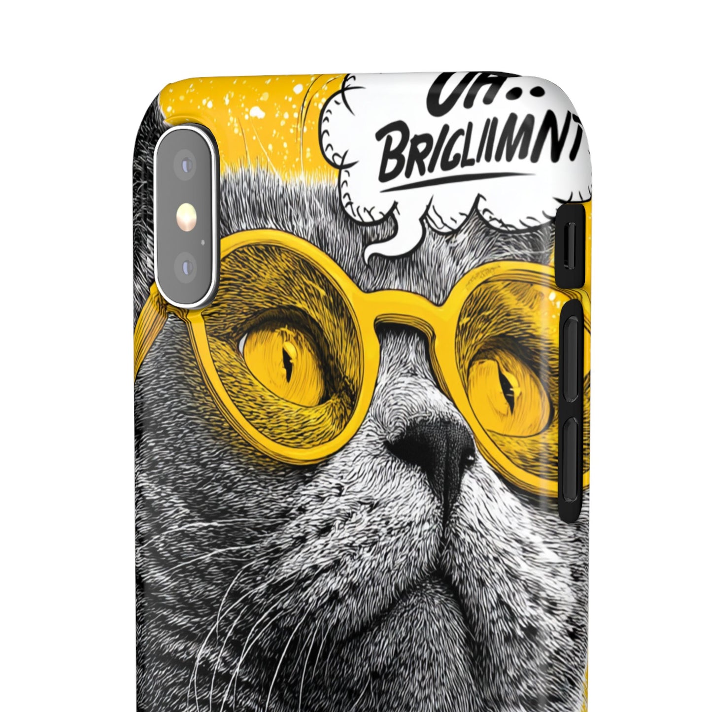 Playful Cat Snap Case - Quirky Phone Cover for Cat Lovers, Gift for Pet Enthusiasts, Funny Accessory for Any Occasion