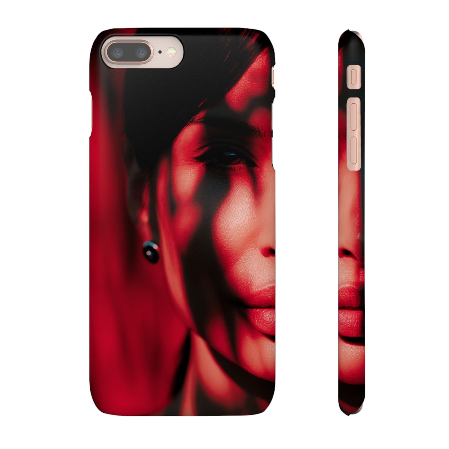 Stylish Snap Cases for Phone, Artistic Phone Cover, Unique Gifts, Red Aesthetic Case, Trendy Accessory, Vibrant Protection
