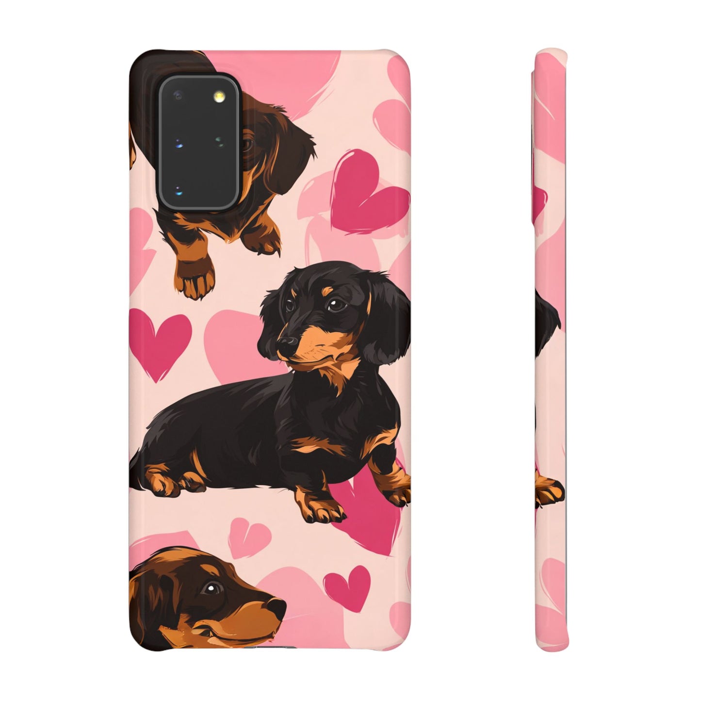 Pink Dachshund Love Phone Case for Iphone and Samsung Customistion and Free Shipping Avvialable