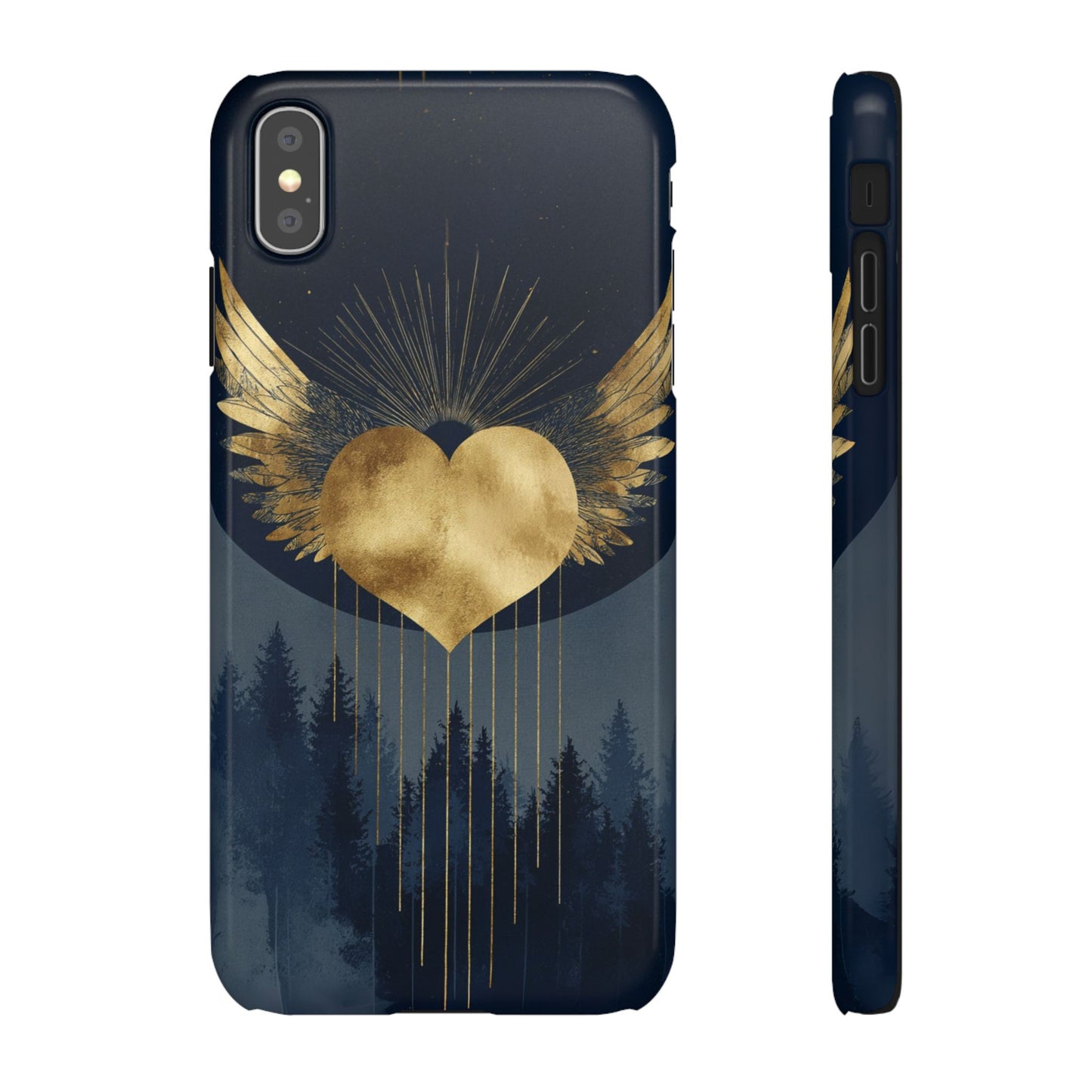 Heart Wing Snap Case, Elegant Phone Cover, Unique Gift, Artistic Accessory, Protective Case for Love and Romance