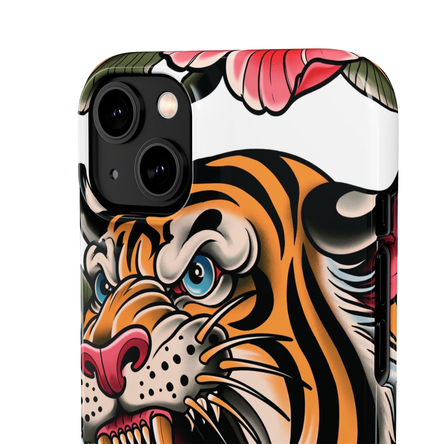 Tiger Floral Phone Case — Vintage Roaring Tiger Snap Case