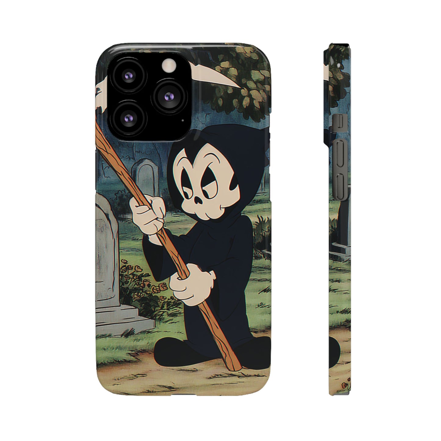 Grim Reaper Snap Case, Halloween Phone Case, Cute Death Phone Cover, Spooky Accessories, Unique Phone Protector
