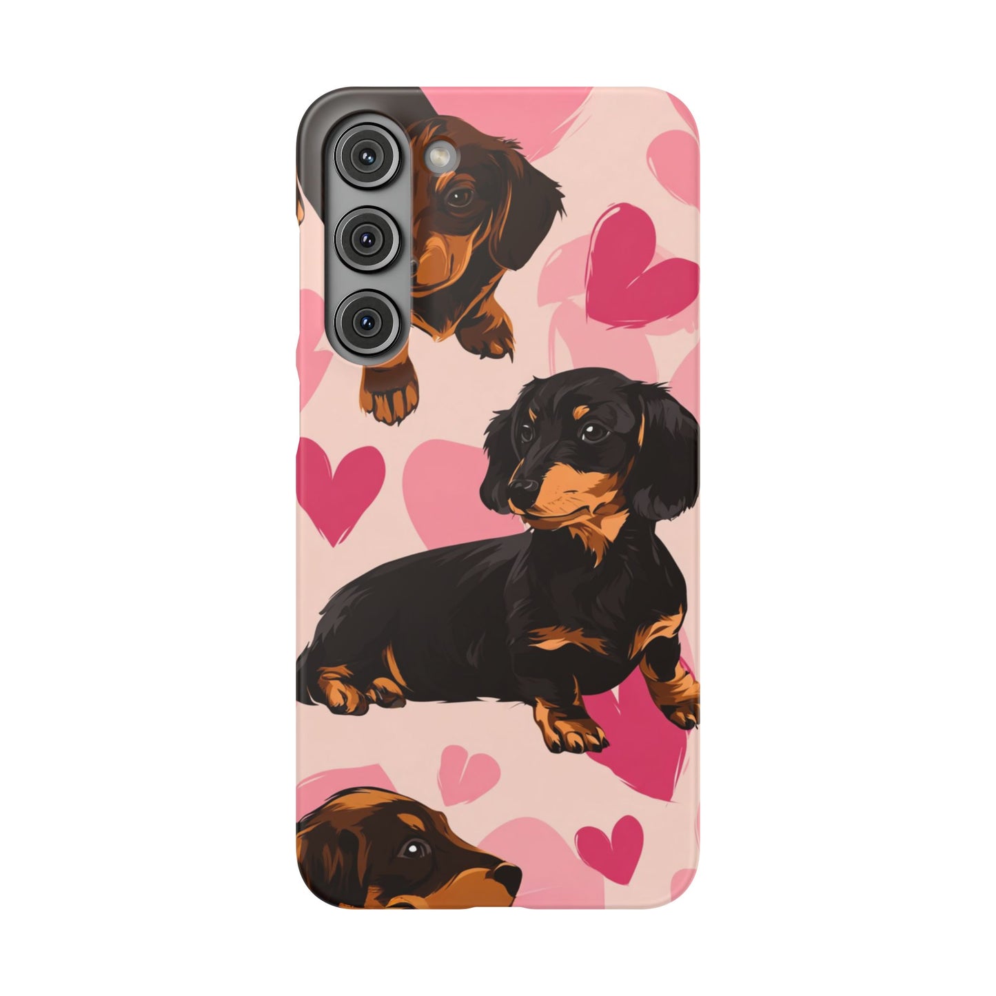 Pink Dachshund Love Phone Case for Iphone and Samsung Customistion and Free Shipping Avvialable