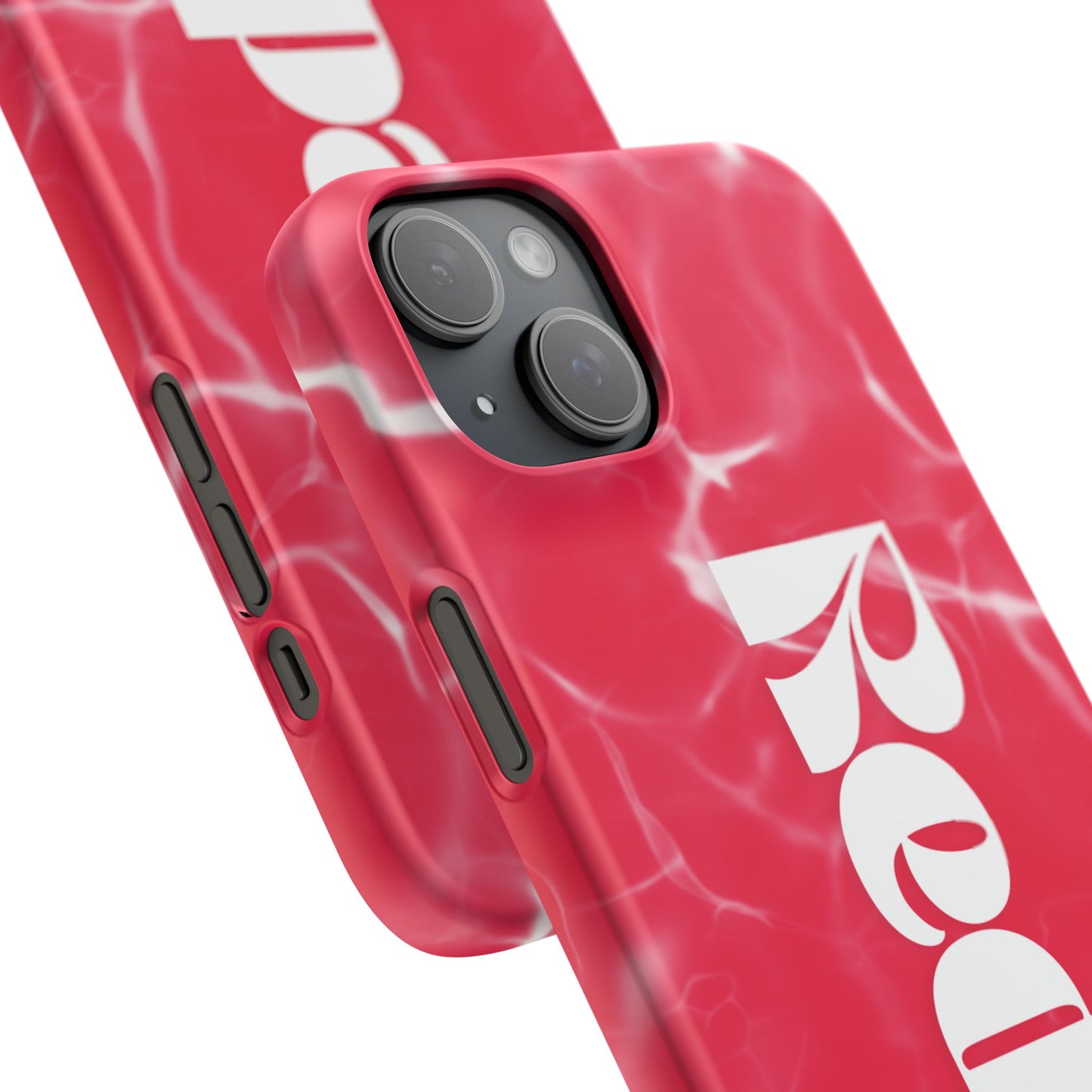 Vibrant Red Snap Case for iPhone, Trendy Phone Cover, Gift for Her, Summer Accessory, Stylish Tech Protection
