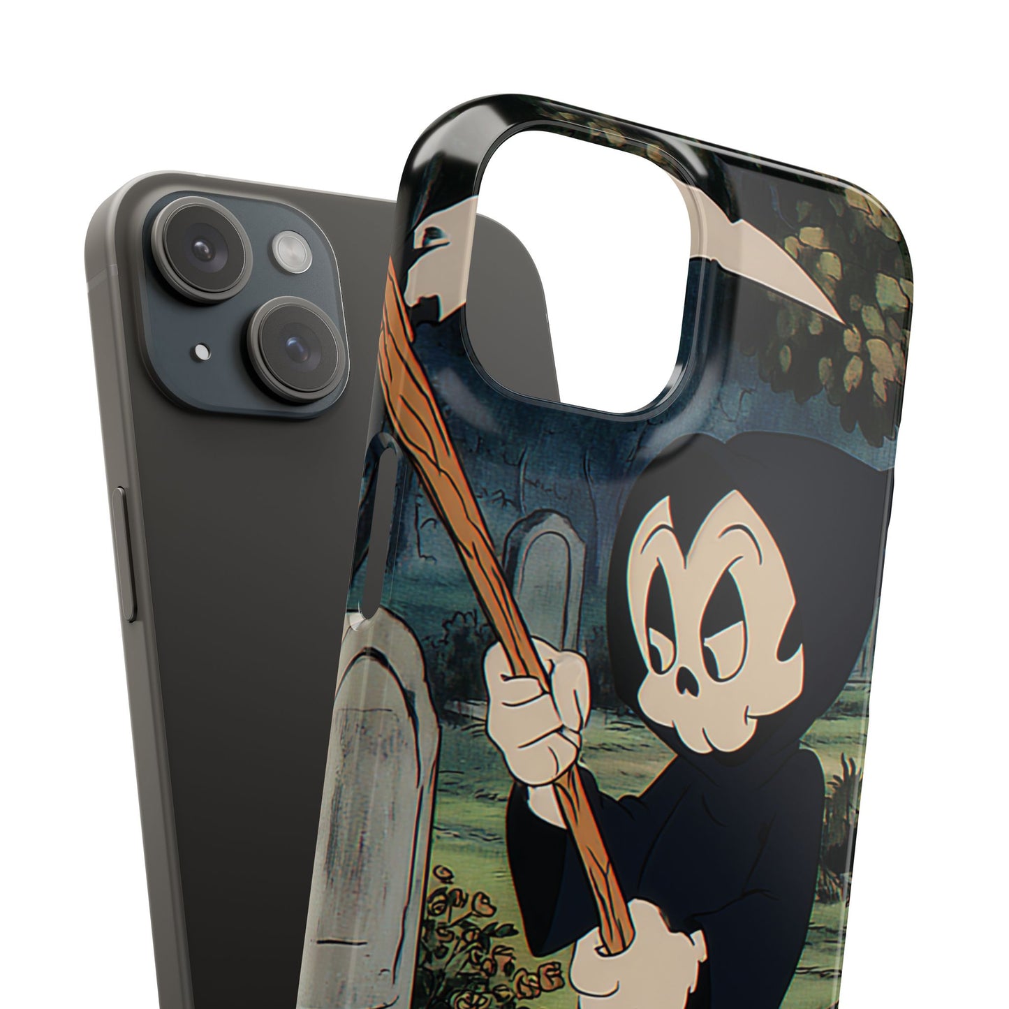 Grim Reaper Snap Case, Halloween Phone Case, Cute Death Phone Cover, Spooky Accessories, Unique Phone Protector