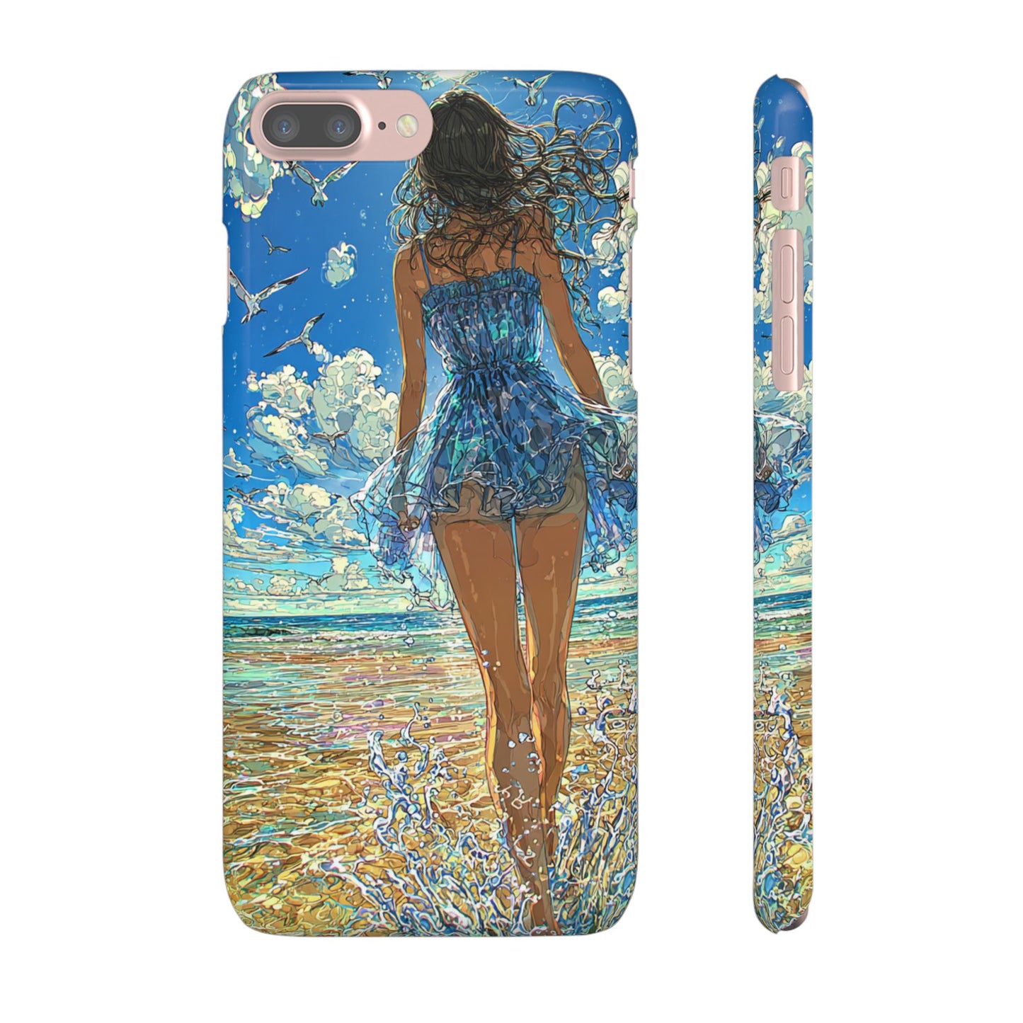 Summer Breeze Snap Case, Ocean Art Phone Cover, Beach Vibes Cell Case, Gift for Her, Custom Phone Accessory