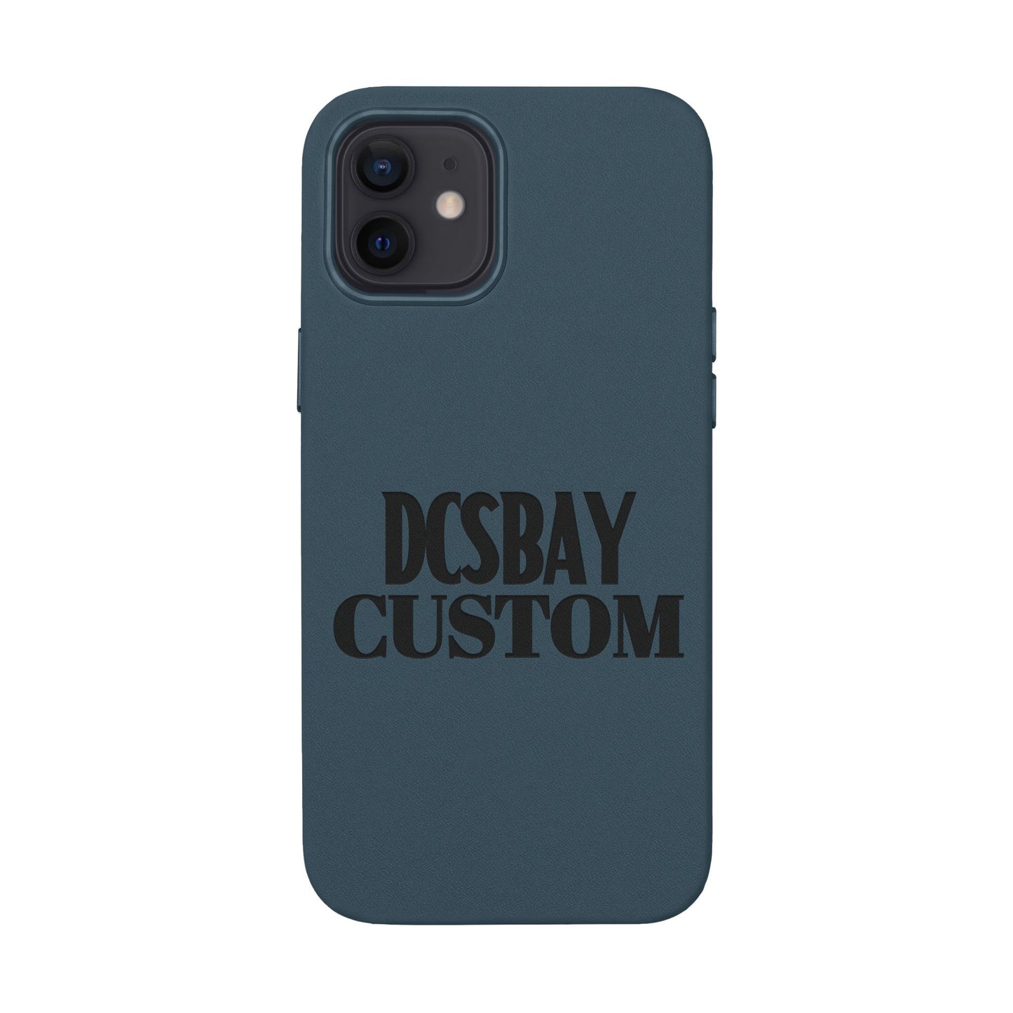 Engraved PU Leather Phone Case — Minimal Bear Silhouette