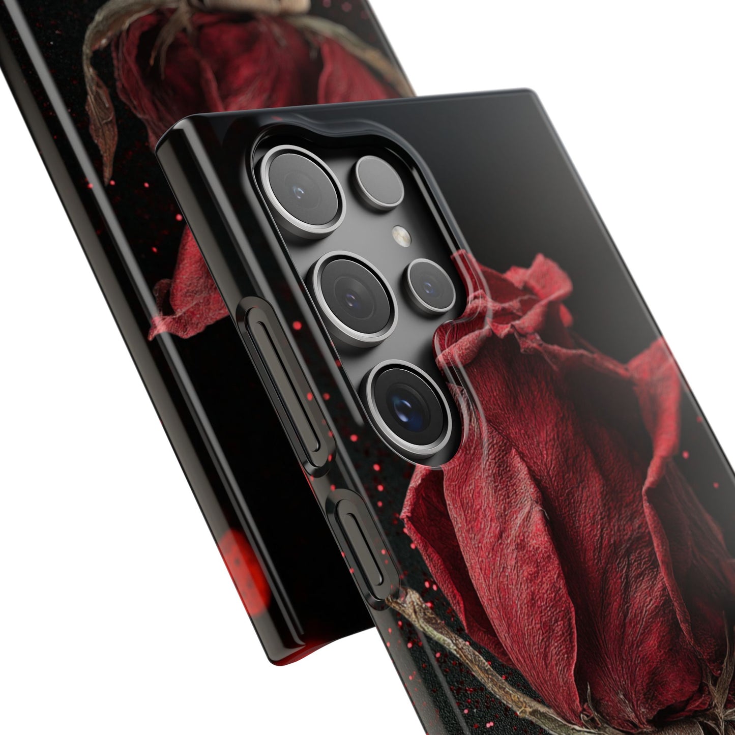 Romantic Rose Snap Case, Floral Phone Cover, Valentines Day Gift, Trendy Mobile Accessory, Heart Design Case, Elegant Phone Protector