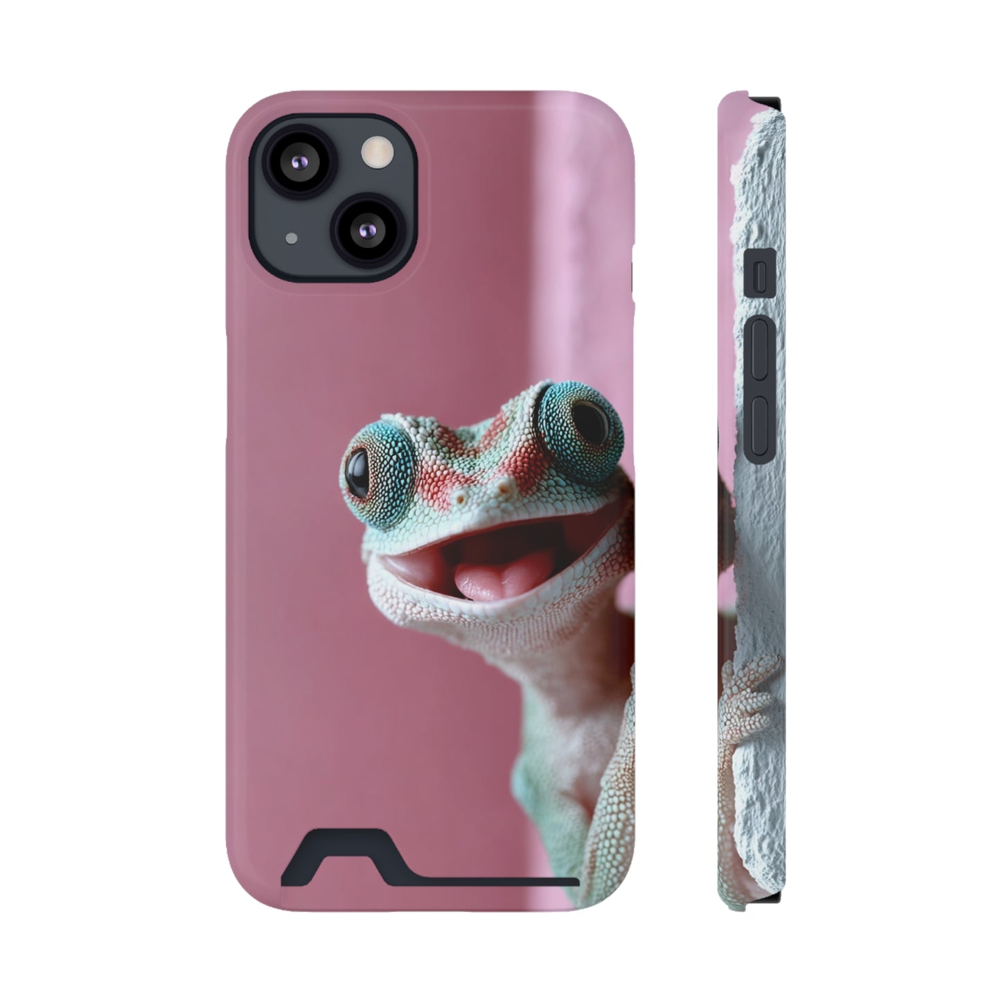 Whimsical Phone Case with Card Holder - Cute Gecko Design, Fun Gift for Kids, Stylish Accessory for Everyday Use, Perfect for [...]