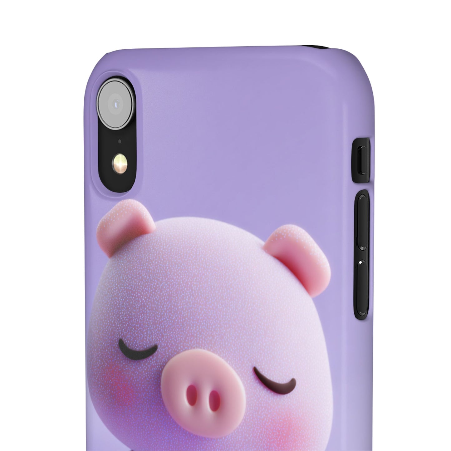 Cute Pig Snap Case for iPhone, Animal Lovers Phone Cover, Kawaii Aesthetic Accessory, Birthday Gift, Unique Phone Protection