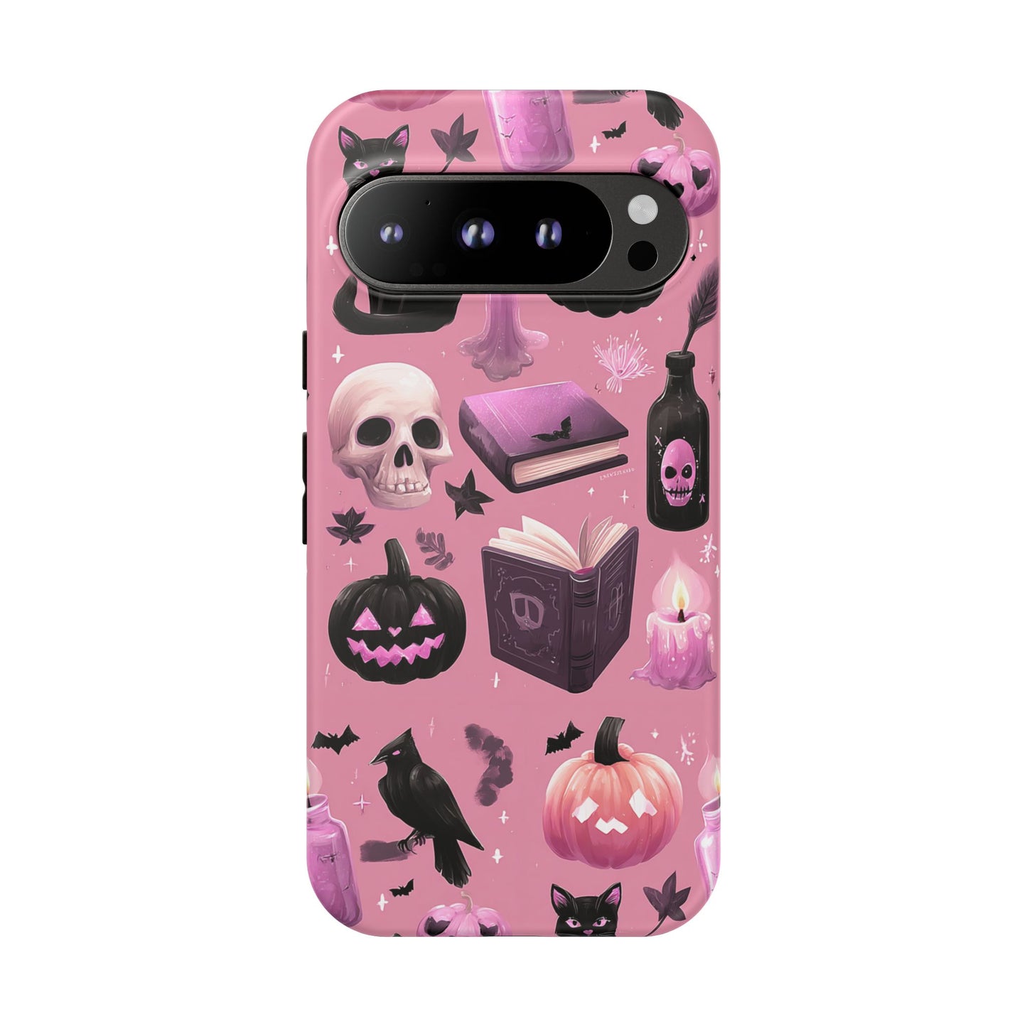 Spooky Phone Case - Halloween Design, Cute Costume Accessory, Fall Decor, Gift for Cat Lovers, Witchy Vibes, Trick or Treat