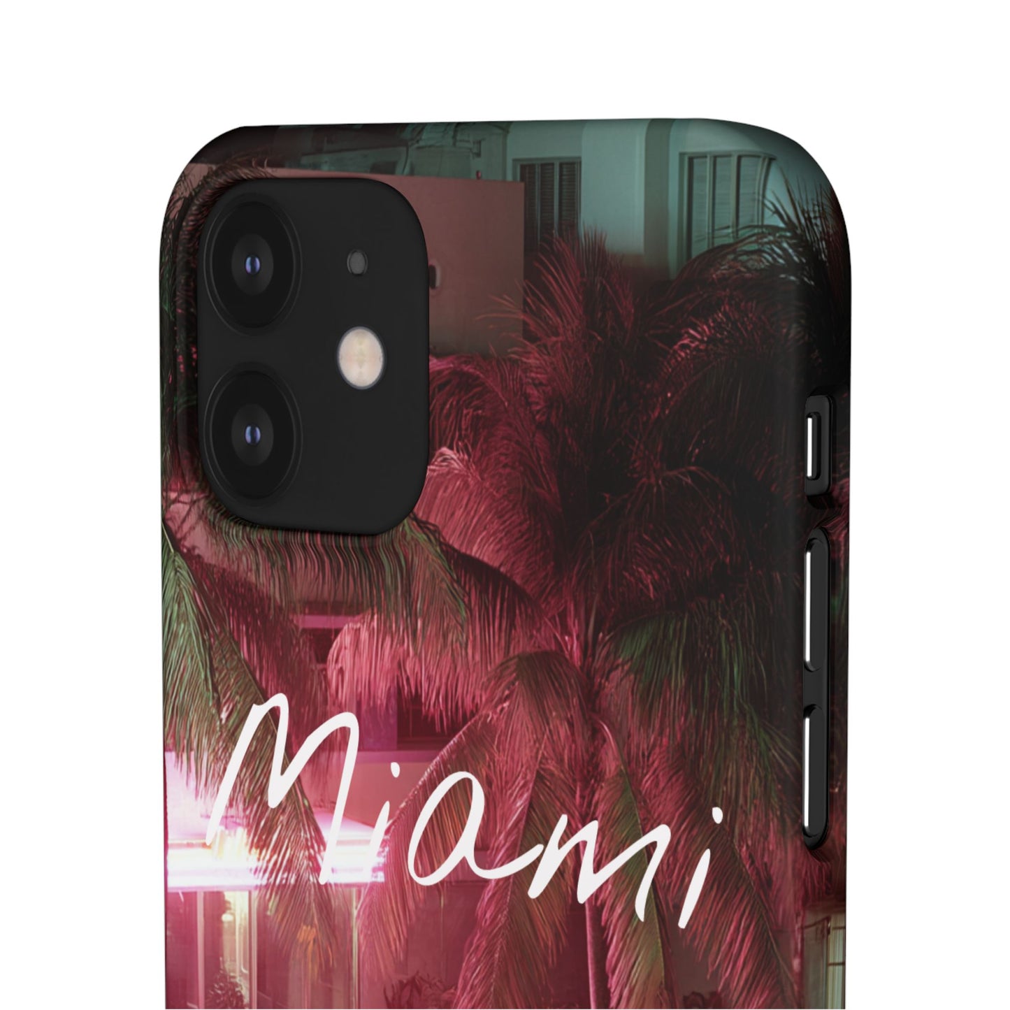 Miami Vibes Snap Case, Tropical Phone Cover, Summer Accessory, Gift for Travel Lovers, Neon Aesthetic, Beach-themed Tech
