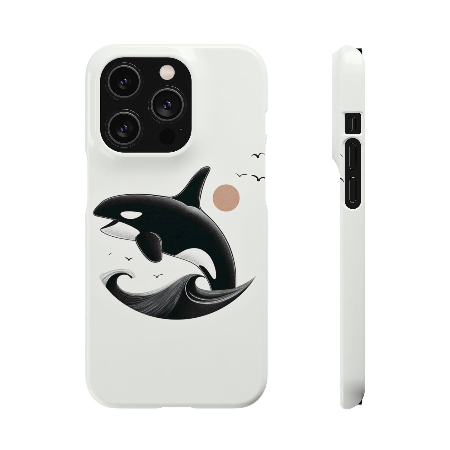 Whale Splash Phone Case | Ocean Lover Gift, Marine Art, Snap Cases, Cute Whale Design, Custom Phone Accessories