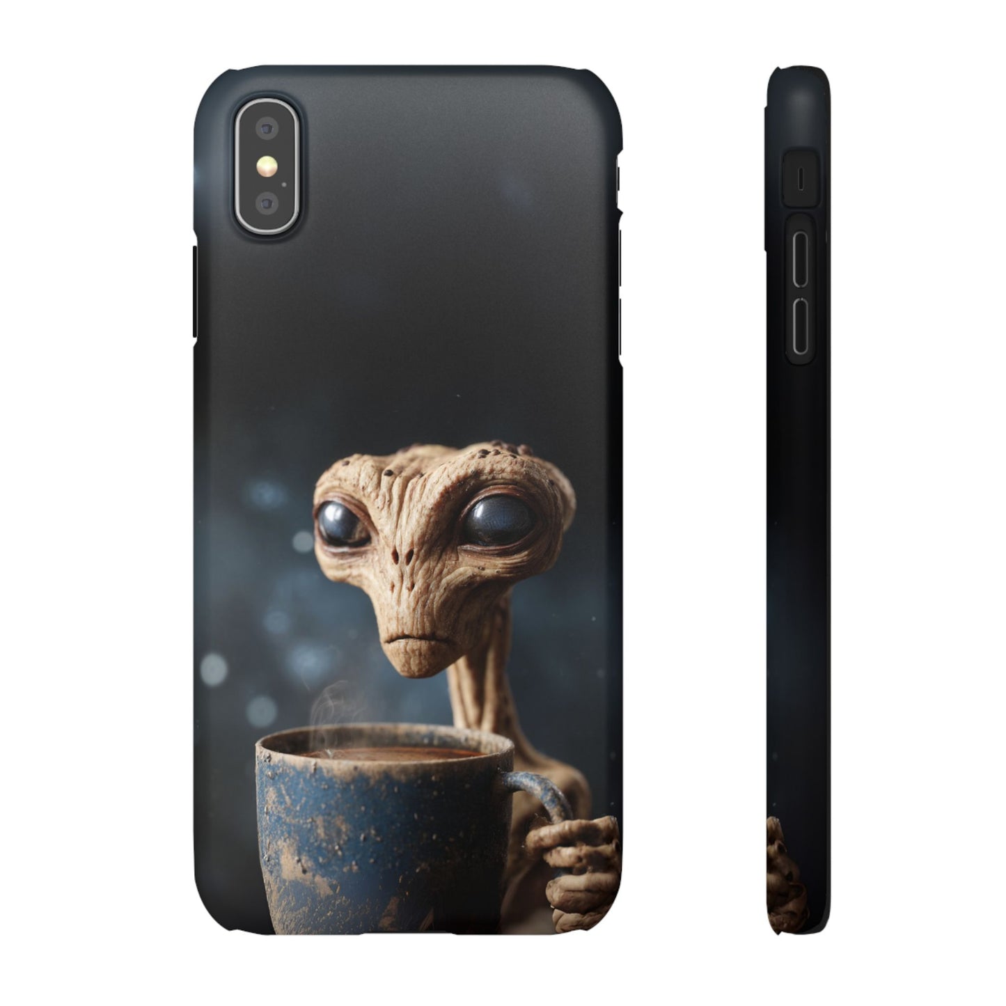 Alien Coffee Snap Case, Unique Phone Cover, Pop Culture Accessory, Gift for Sci-Fi Lovers, Customizable Phone Case