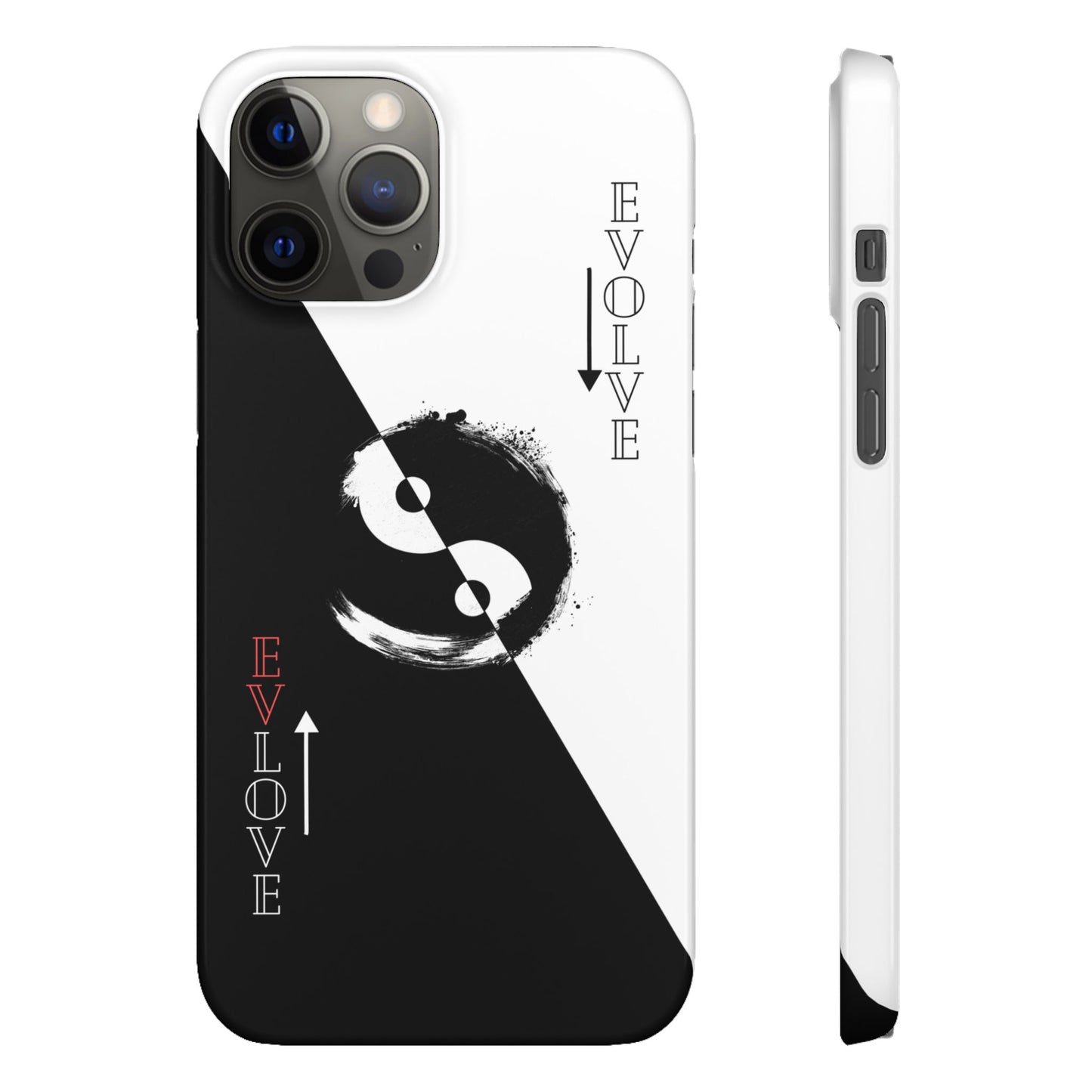 Yin Yang Evolve Black and White Snap Case Cover for iPhone and Samsung