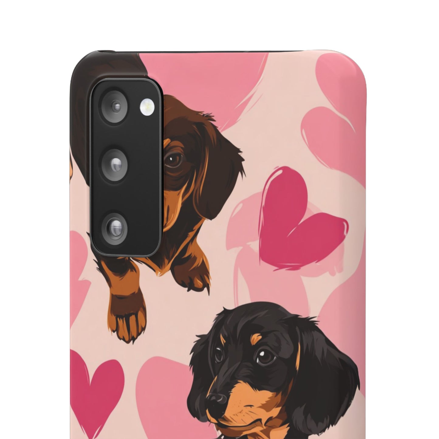 Pink Dachshund Love Phone Case for Iphone and Samsung Customistion and Free Shipping Avvialable