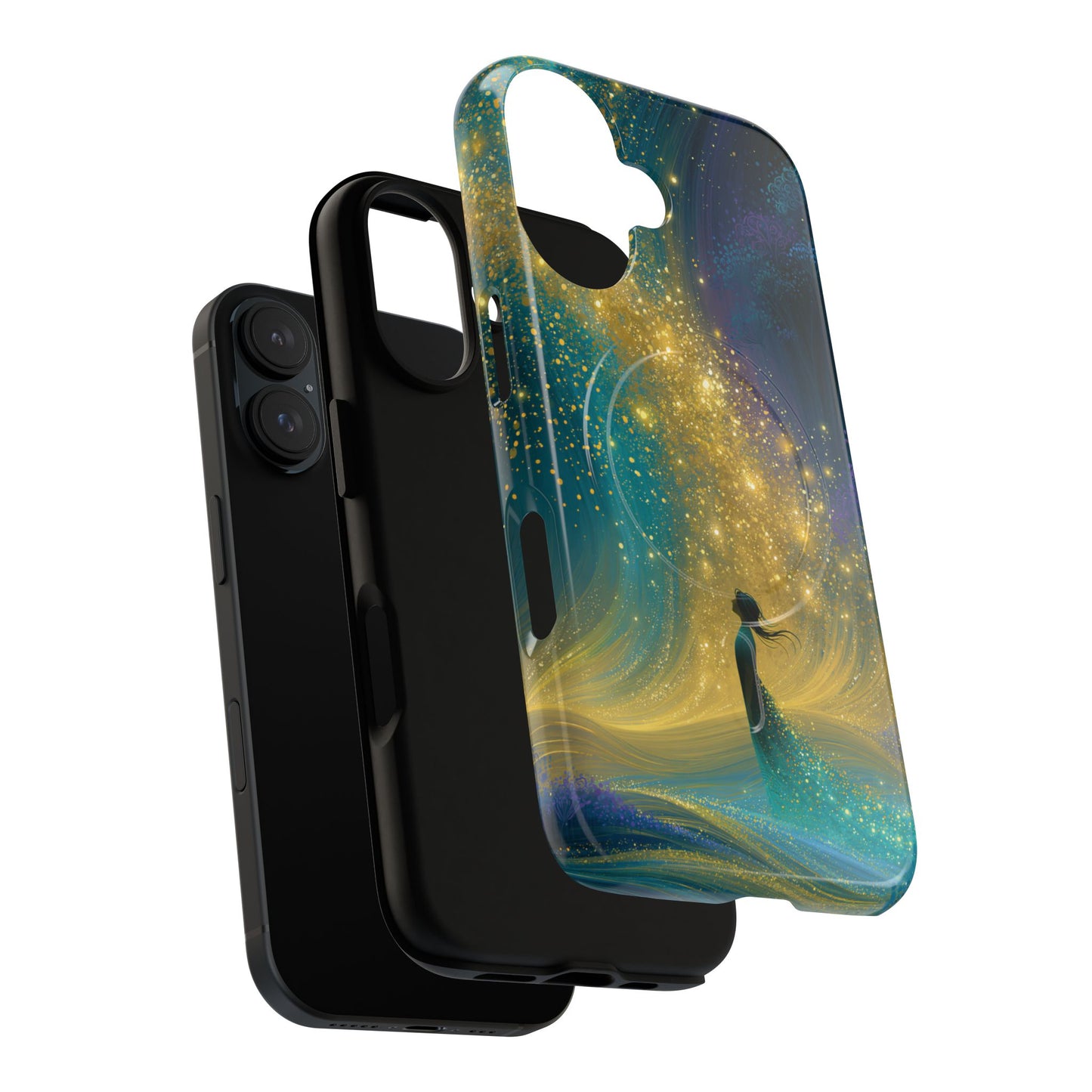Mystical Nightfall Phone Case — Starry Silhouette Tough Magnetic Case