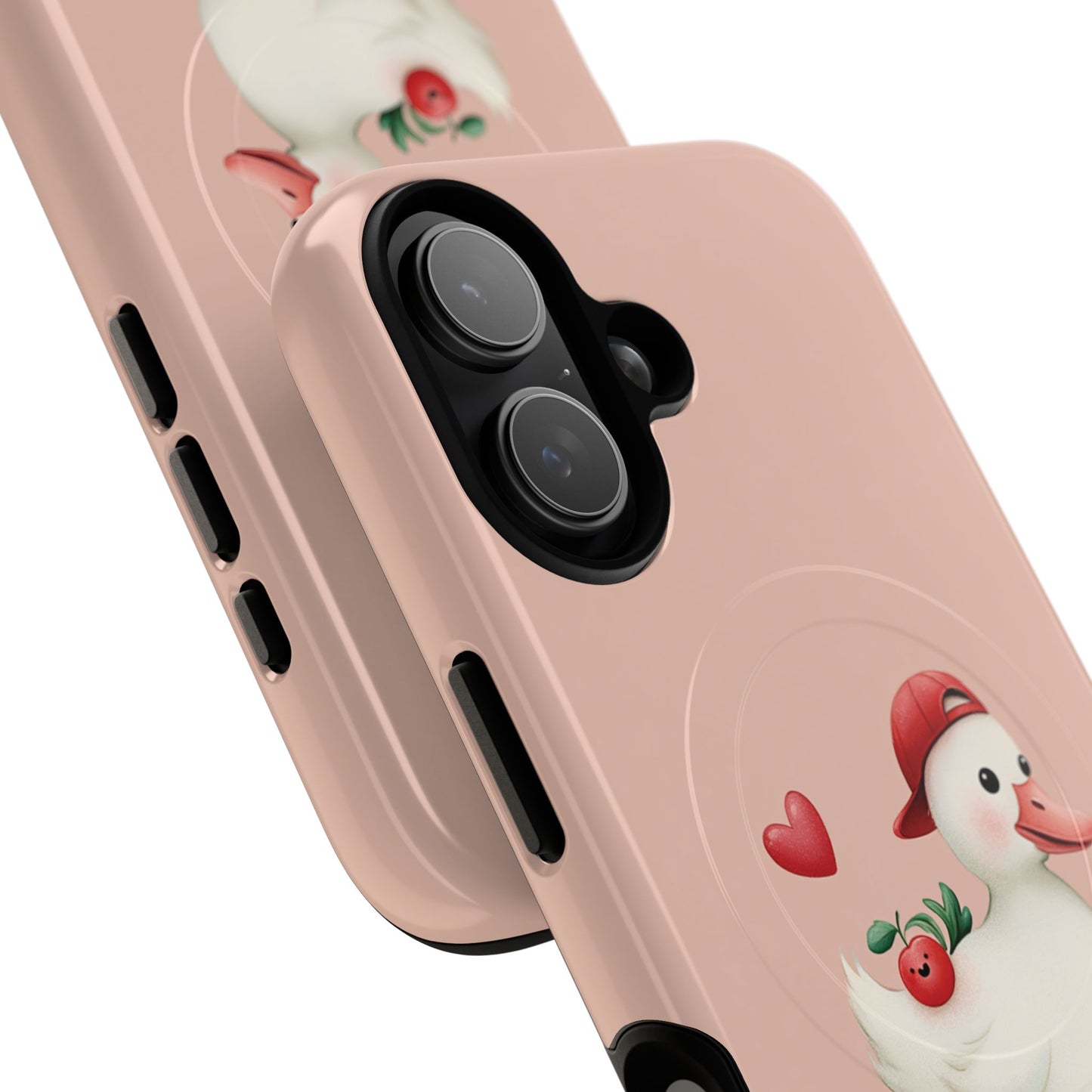Duck Skateboard Magnetic Phone Case — Cute Pink Protective iPhone Cover