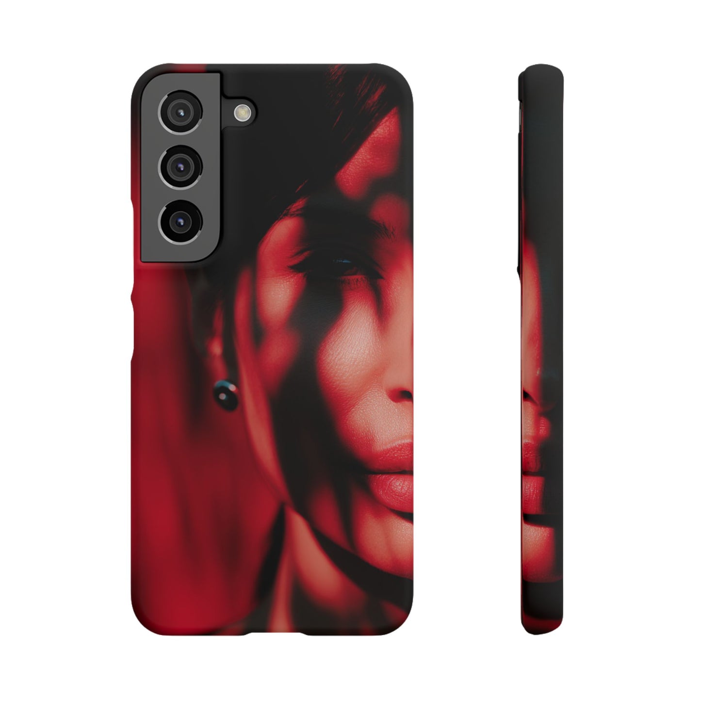 Stylish Snap Cases for Phone, Artistic Phone Cover, Unique Gifts, Red Aesthetic Case, Trendy Accessory, Vibrant Protection