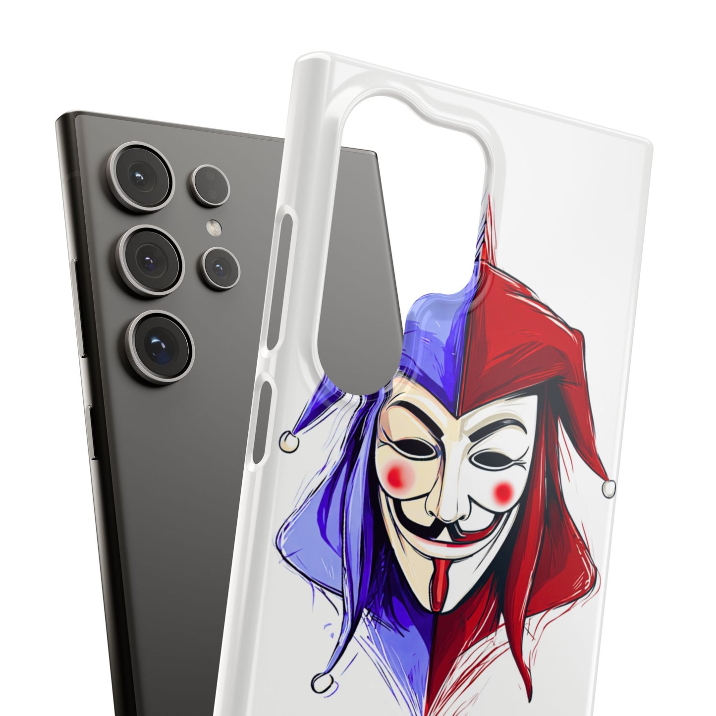 Joker & Anonimous Reunited Guy Fawkes Art Snap Case and Protective Phone Cover For iPhone and Samsung