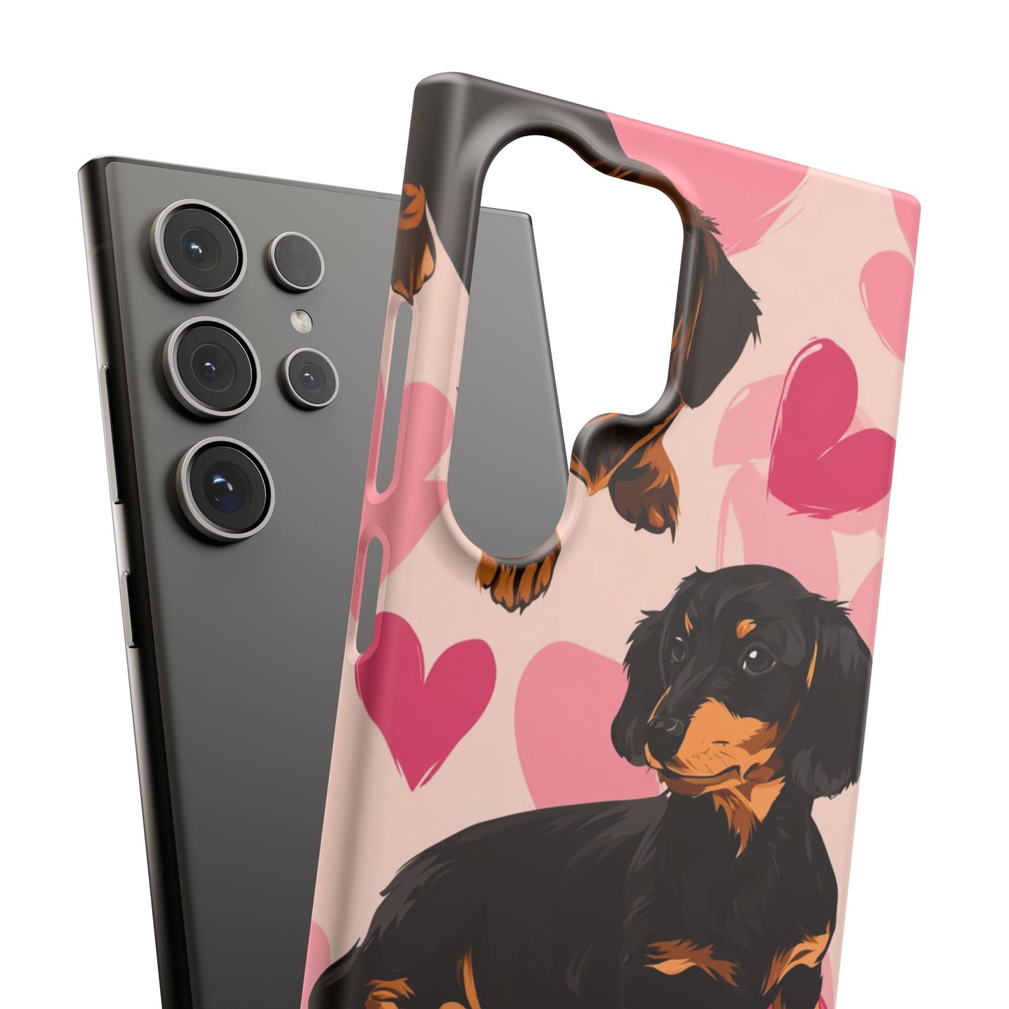 Pink Dachshund Love Phone Case for Iphone and Samsung Customistion and Free Shipping Avvialable
