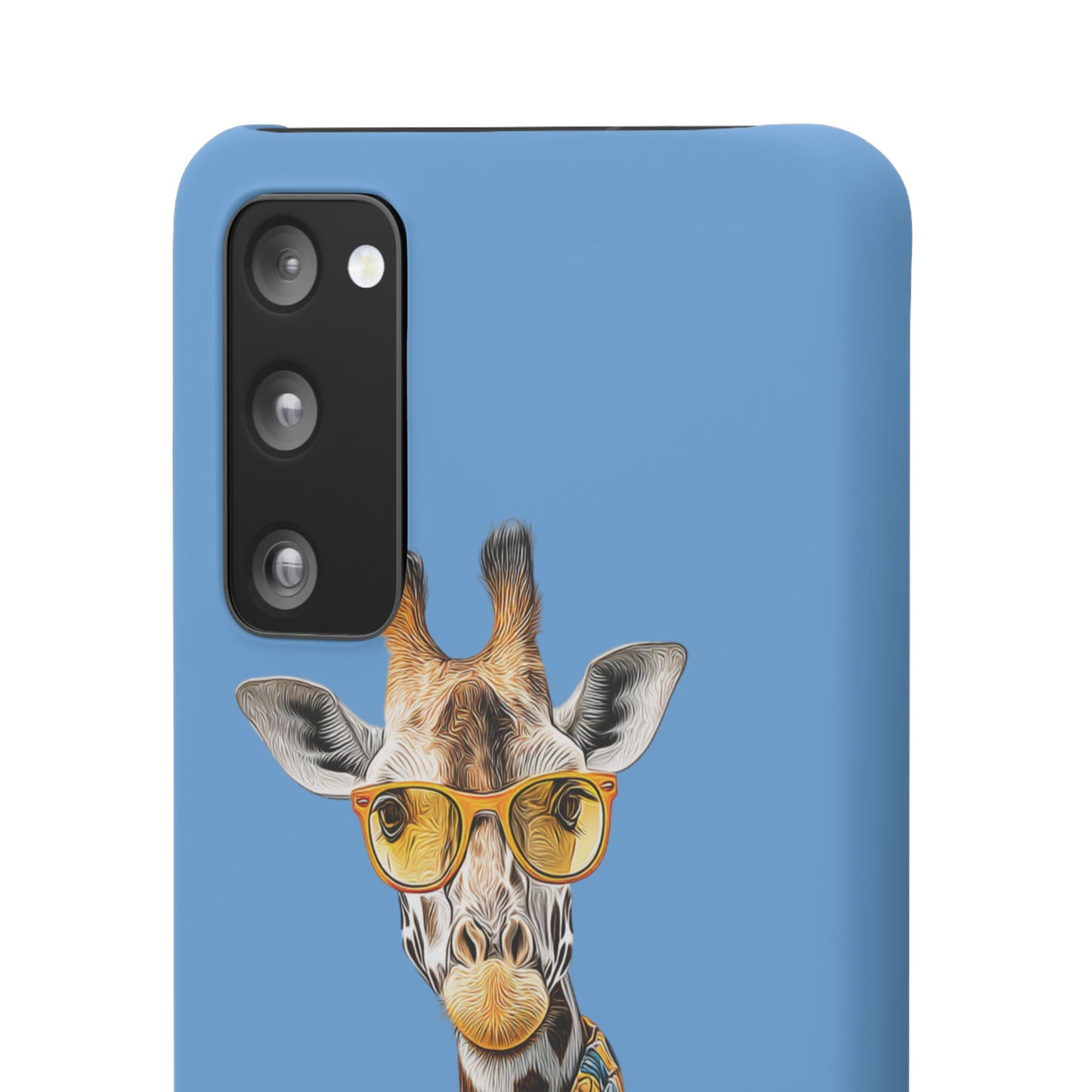 Giraffe Blue Snap Case Phone Cover for Animal Lover Iphone and Samsung models