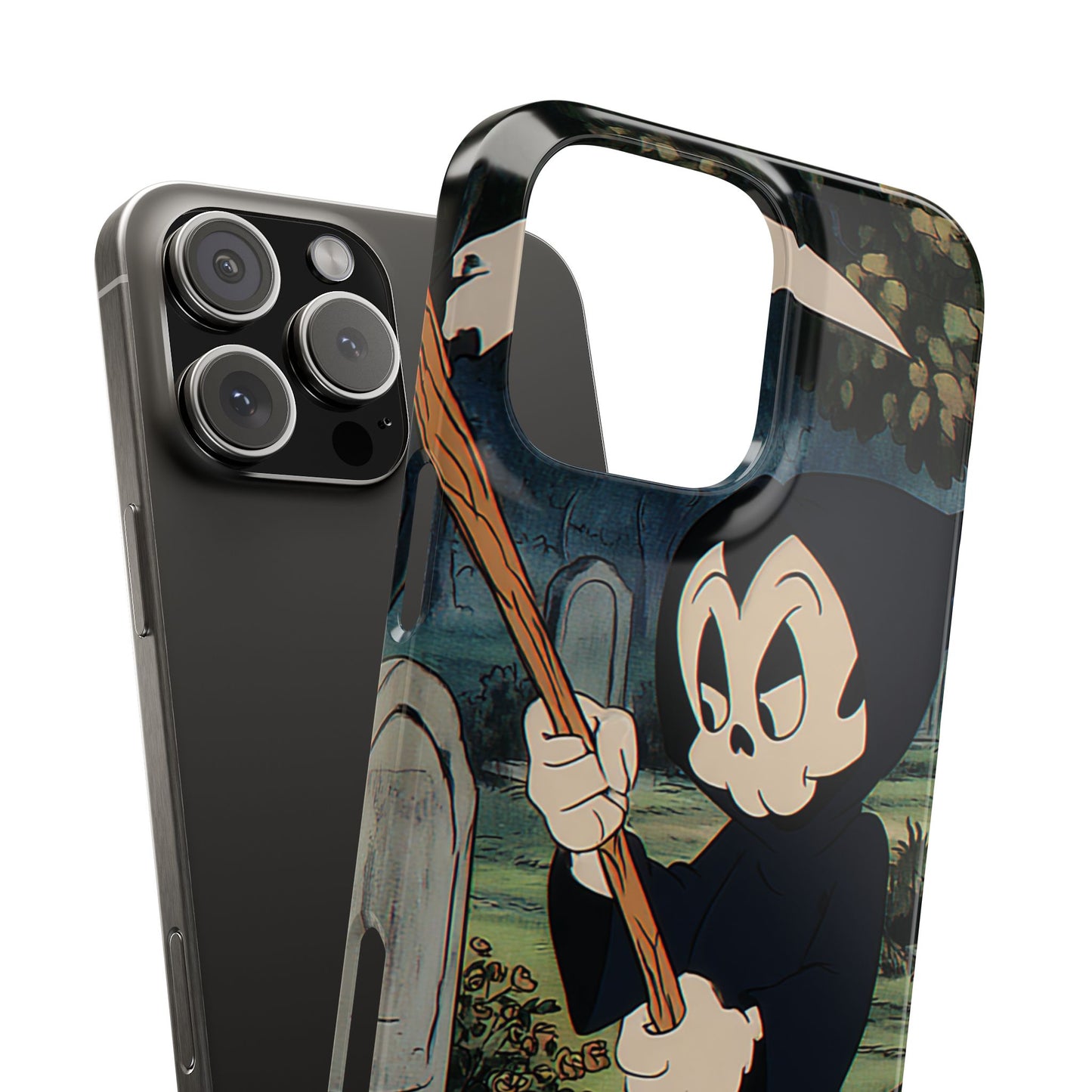 Grim Reaper Snap Case, Halloween Phone Case, Cute Death Phone Cover, Spooky Accessories, Unique Phone Protector