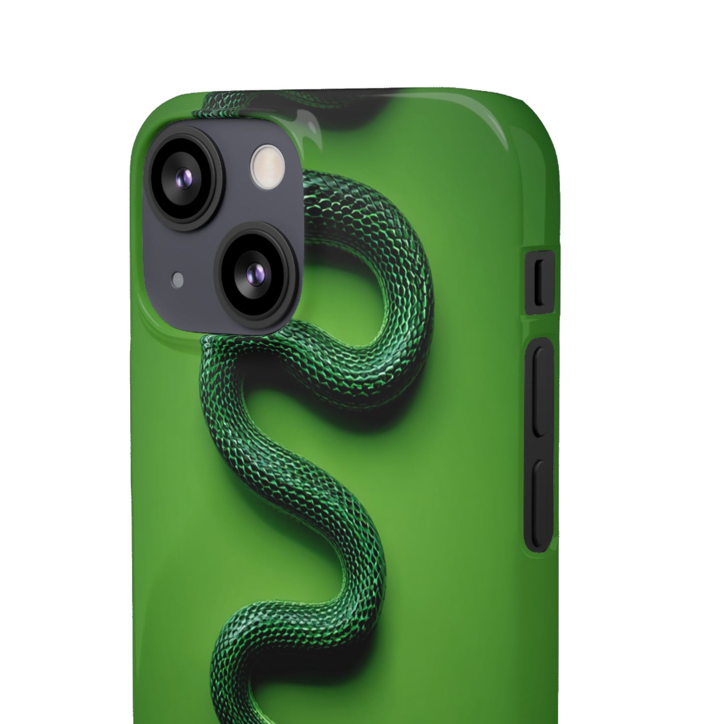 Green Snake Snap Case for iPhone, Stylish Phone Cover, Unique Gift, Trendy Accessory, Birthday, Nature Lover's Phone Case