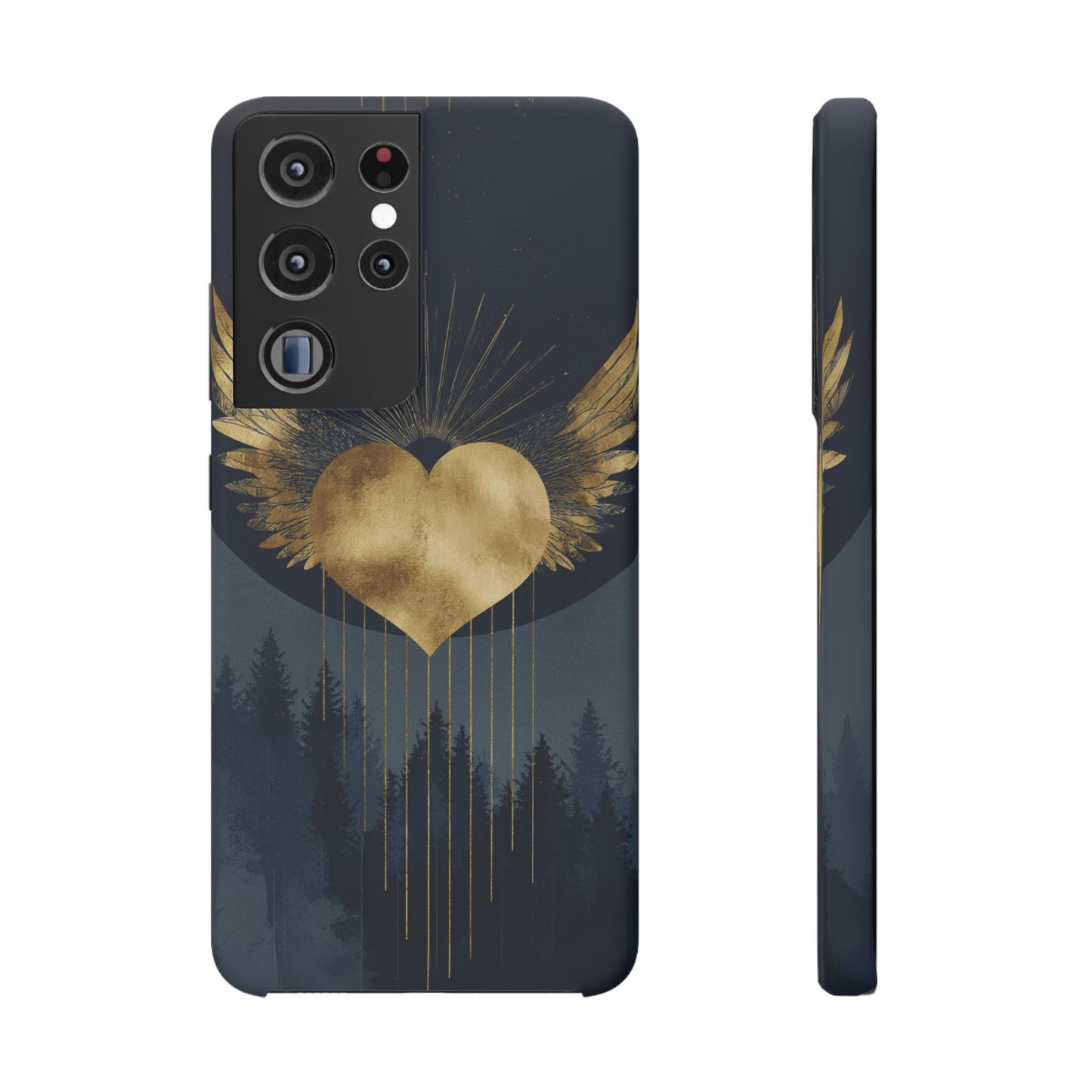 Heart Wing Snap Case, Elegant Phone Cover, Unique Gift, Artistic Accessory, Protective Case for Love and Romance