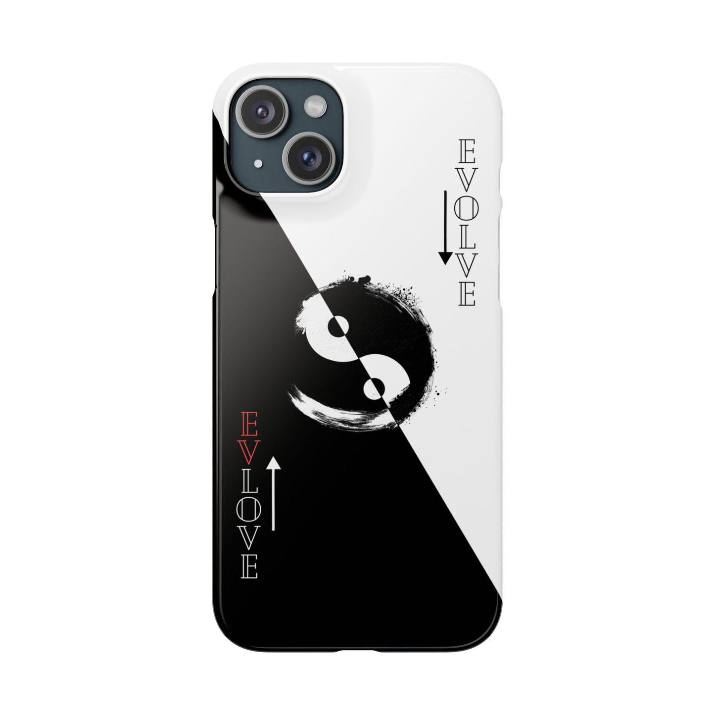 Yin Yang Evolve Black and White Snap Case Cover for iPhone and Samsung
