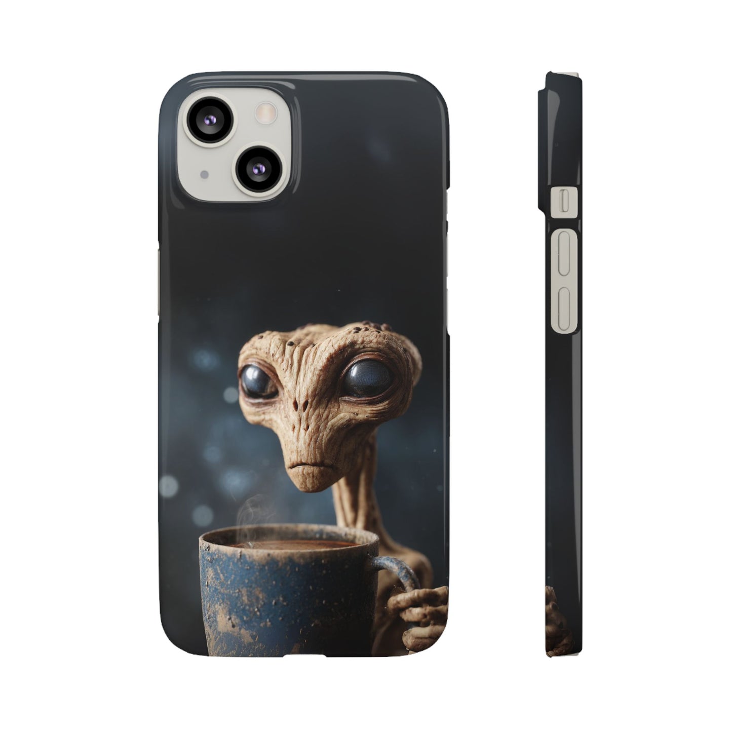 Alien Coffee Snap Case, Unique Phone Cover, Pop Culture Accessory, Gift for Sci-Fi Lovers, Customizable Phone Case