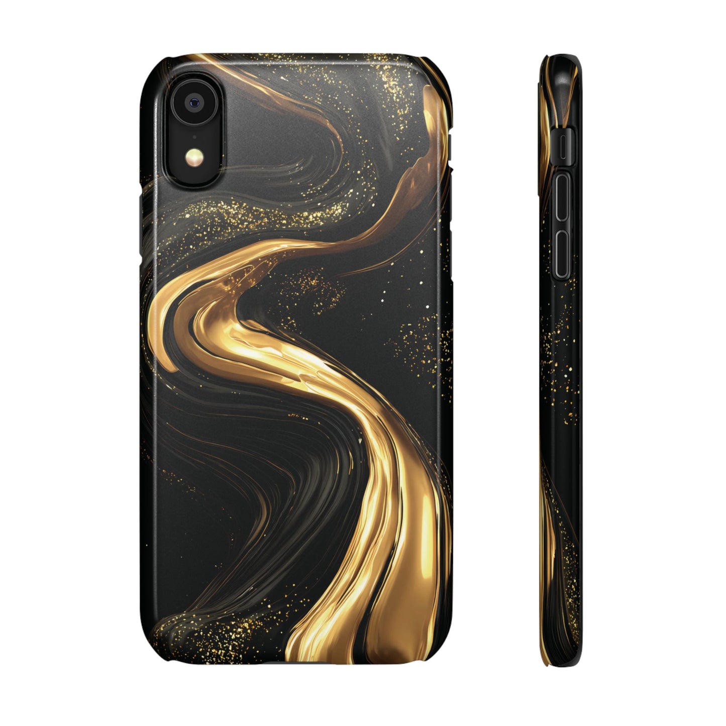 Elegant Gold Swirl Snap Case - Stylish Phone Cover, Modern Accessory, Gift for Her, Luxe Phone Case, Trendy Decor