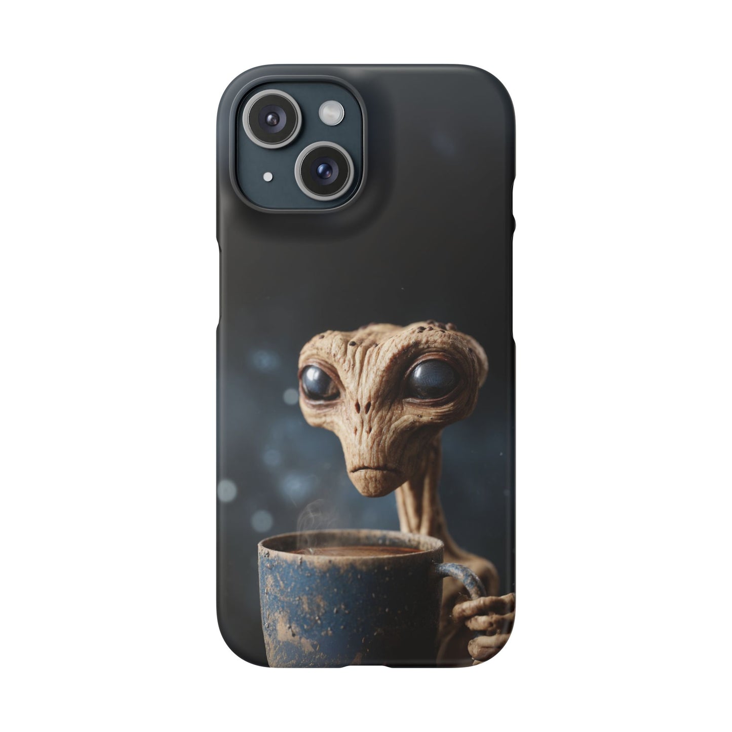 Alien Coffee Snap Case, Unique Phone Cover, Pop Culture Accessory, Gift for Sci-Fi Lovers, Customizable Phone Case