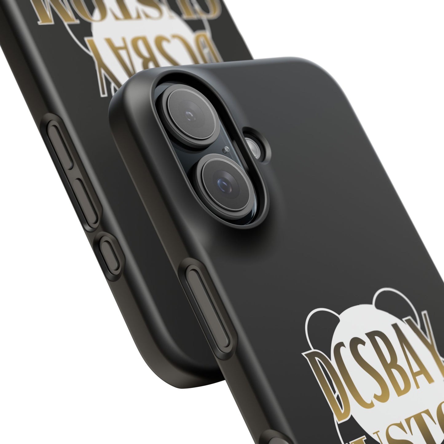 Phone Case — Glossy Black Custom "DCSBAY CUSTOM" Logo Snap Case